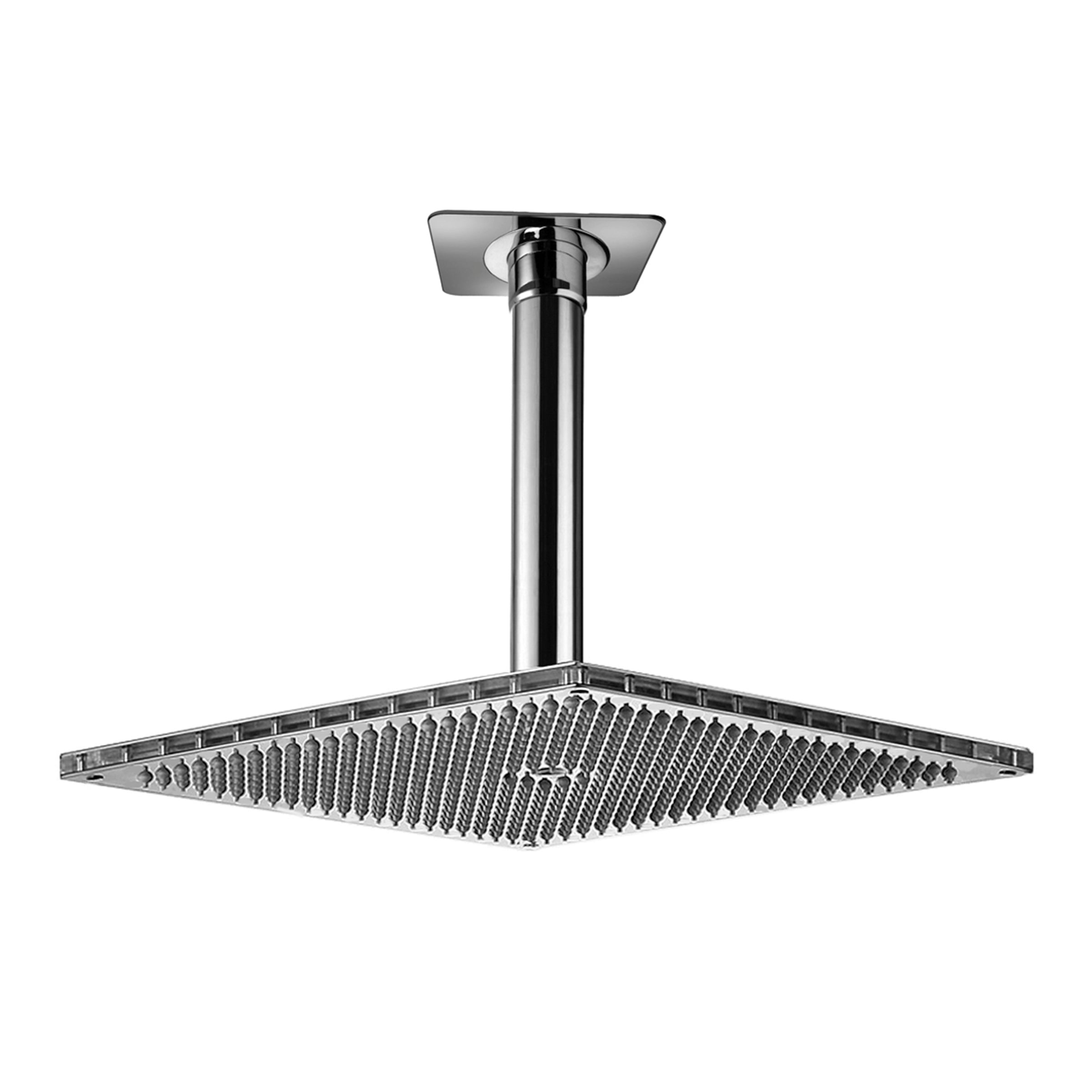 polished chrome shower head