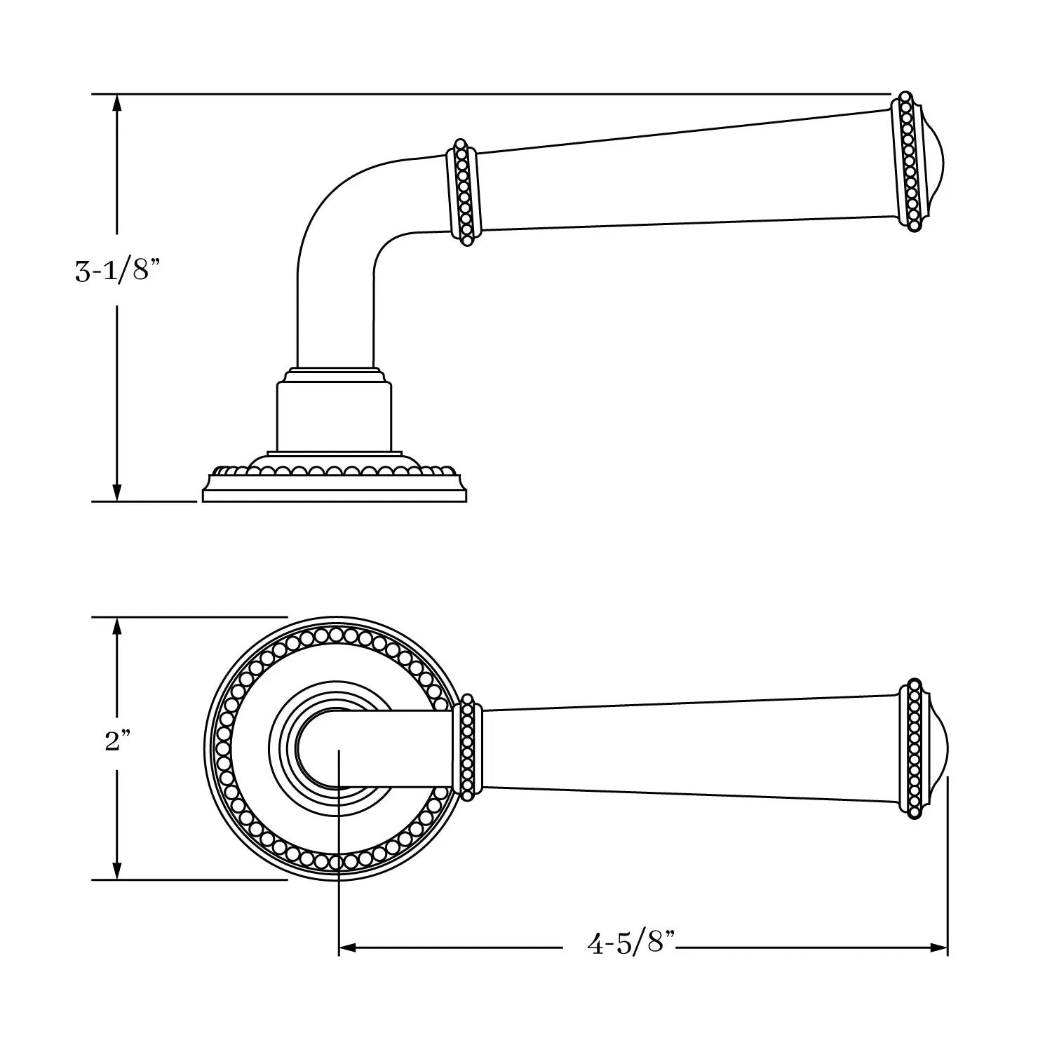 interior lever mortise set