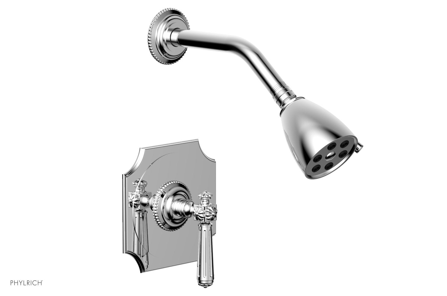 polished chrome shower set