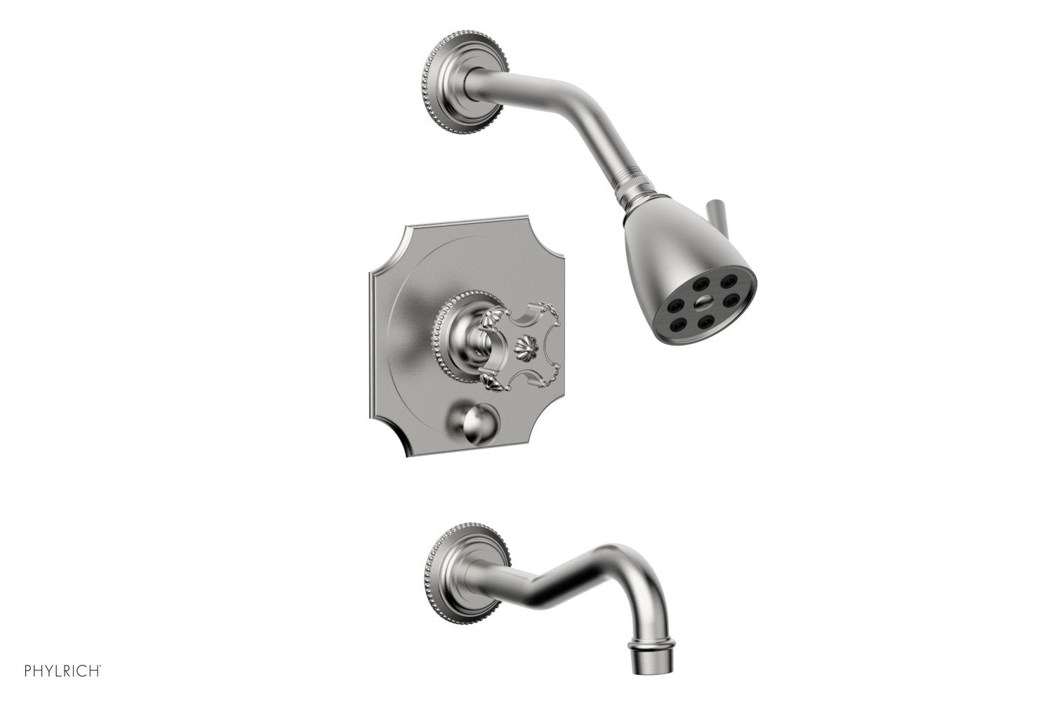 Phylrich MARVELLE Pressure Balance Tub and Shower Set - Cross Handle