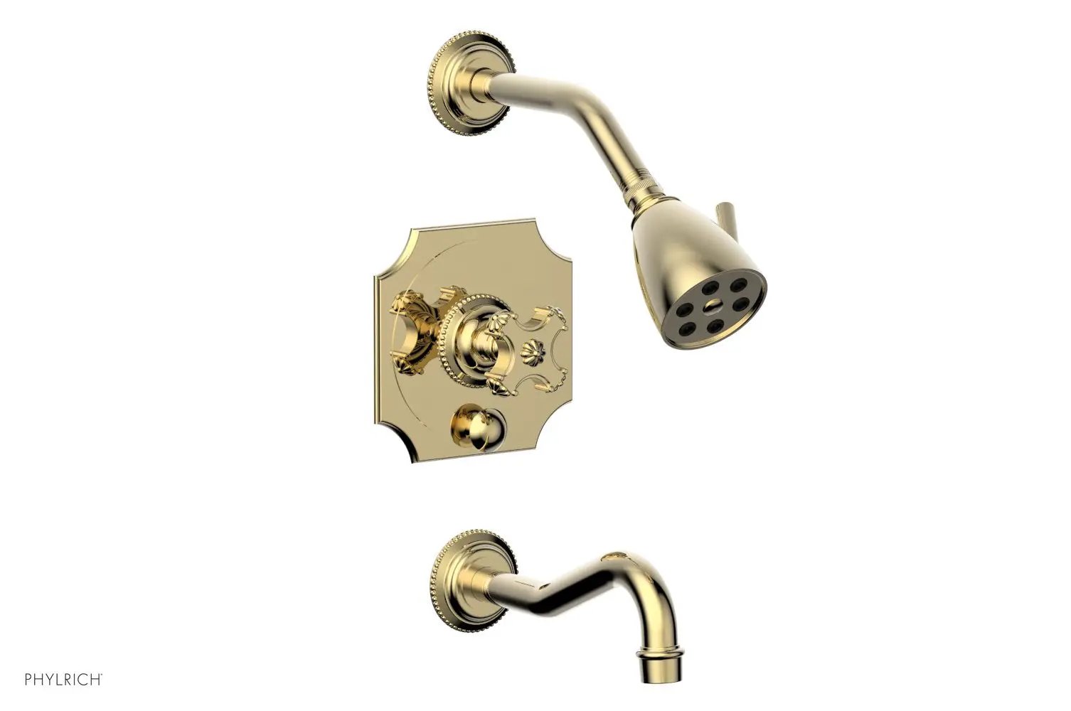 Phylrich MARVELLE Pressure Balance Tub and Shower Set - Cross Handle by Phylrich
