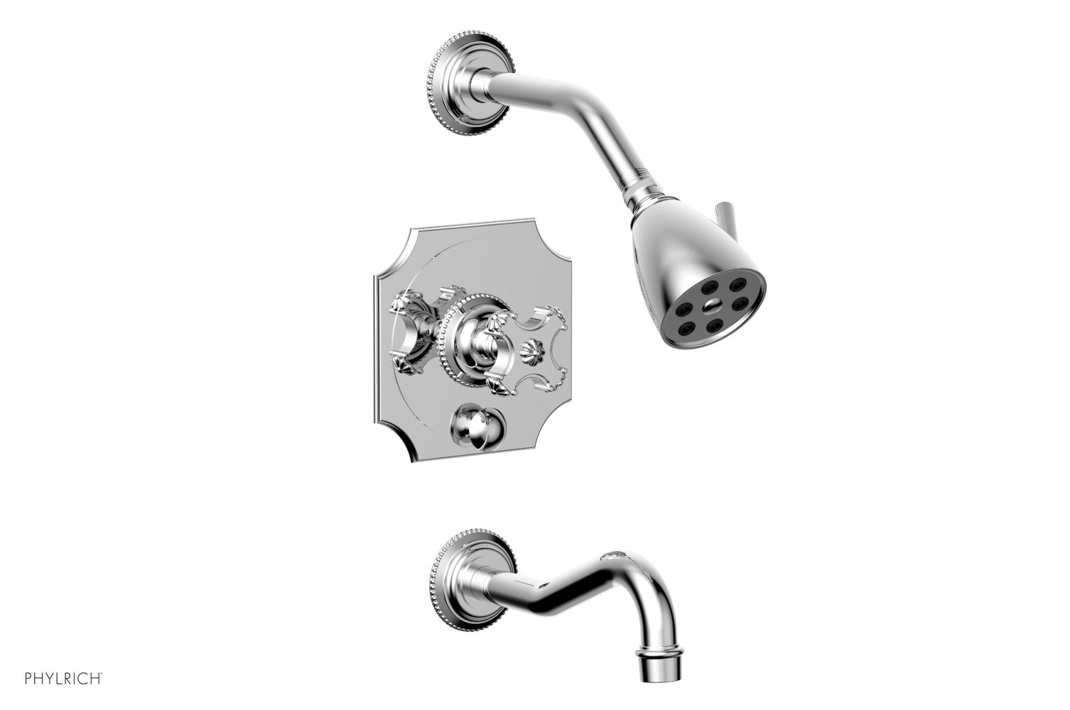 polished chrome shower set