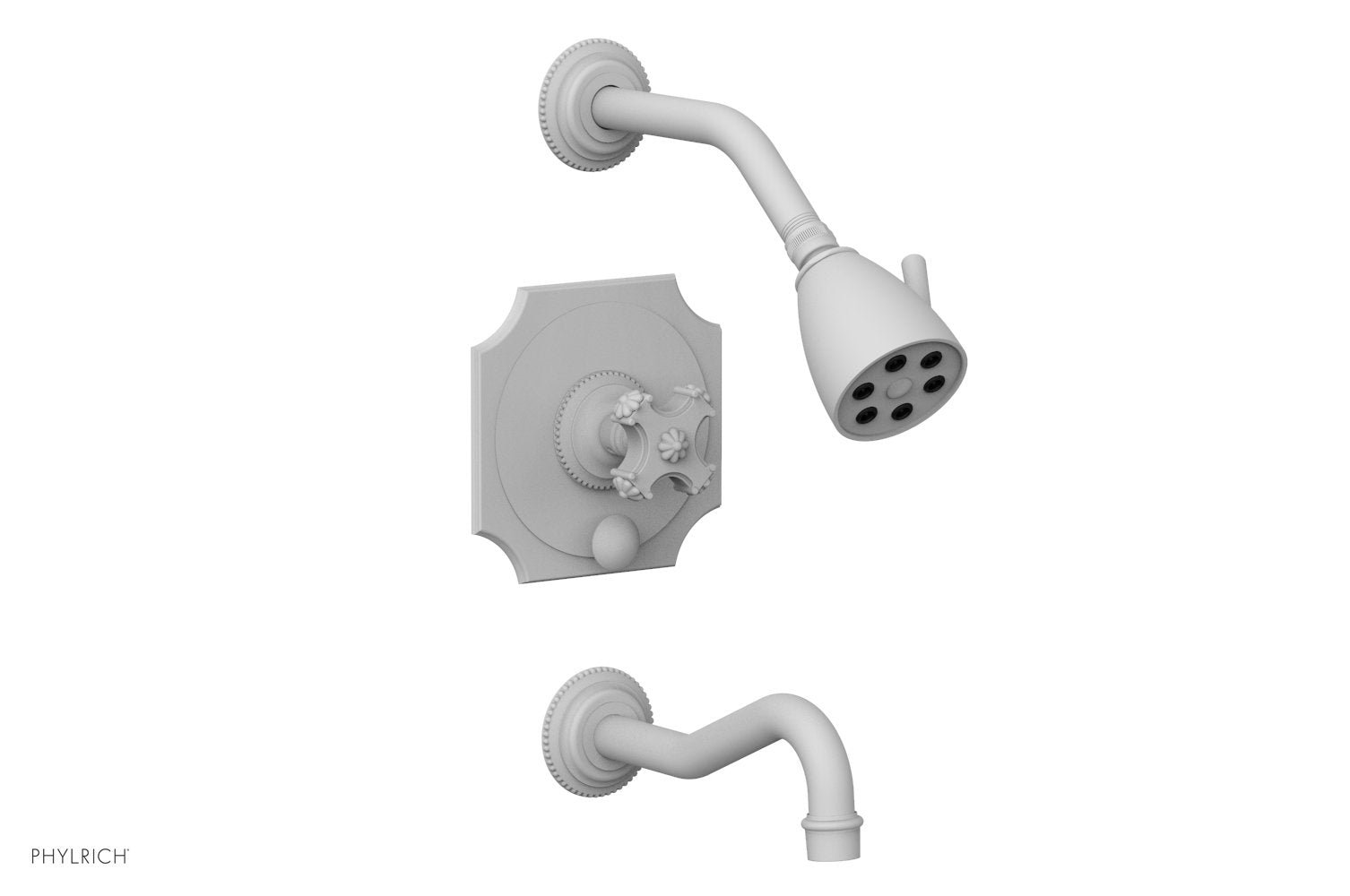 Phylrich MARVELLE Pressure Balance Tub and Shower Set - Cross Handle