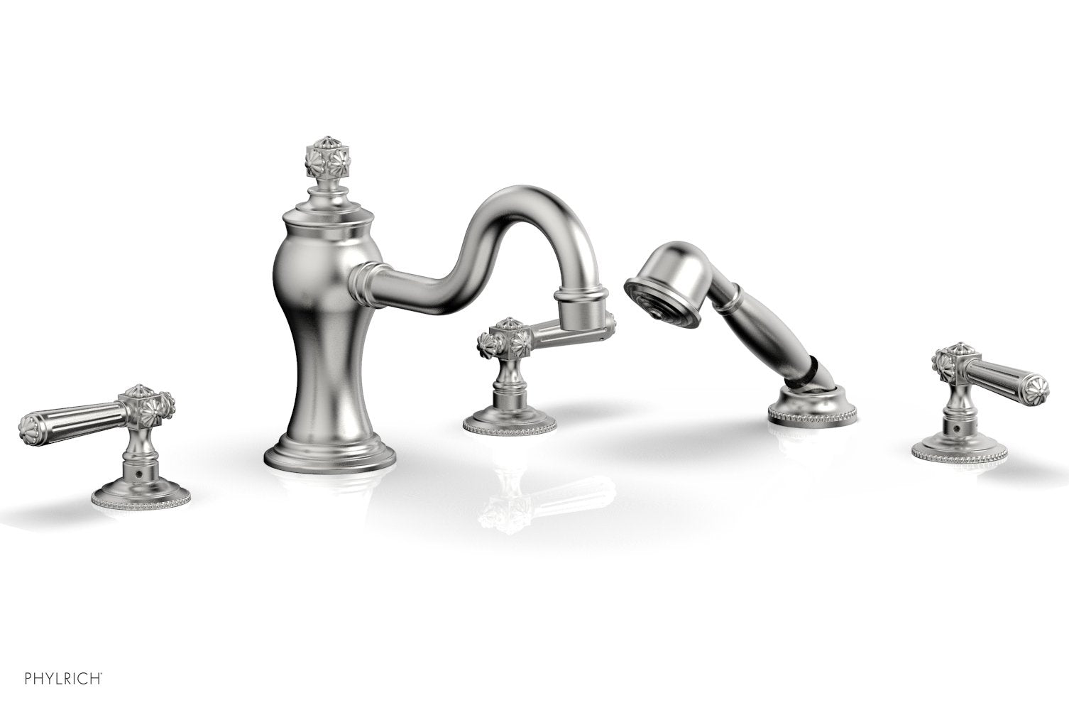 Phylrich MARVELLE Deck Tub Set with Hand Shower - Lever Handles