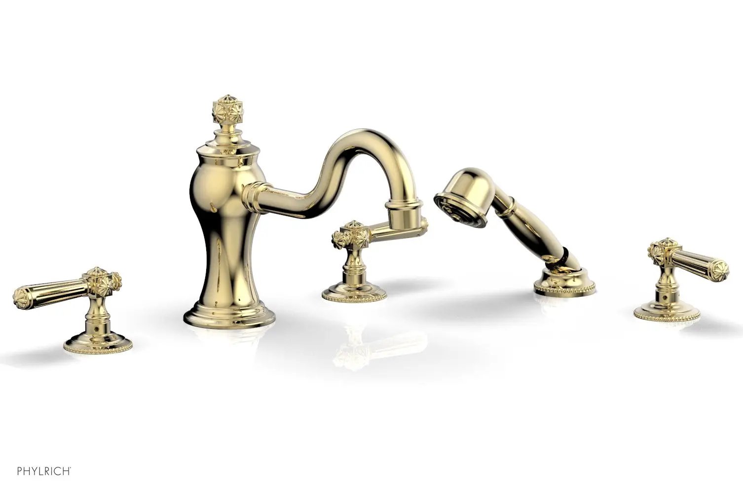 Phylrich MARVELLE Deck Tub Set with Hand Shower - Lever Handles by Phylrich