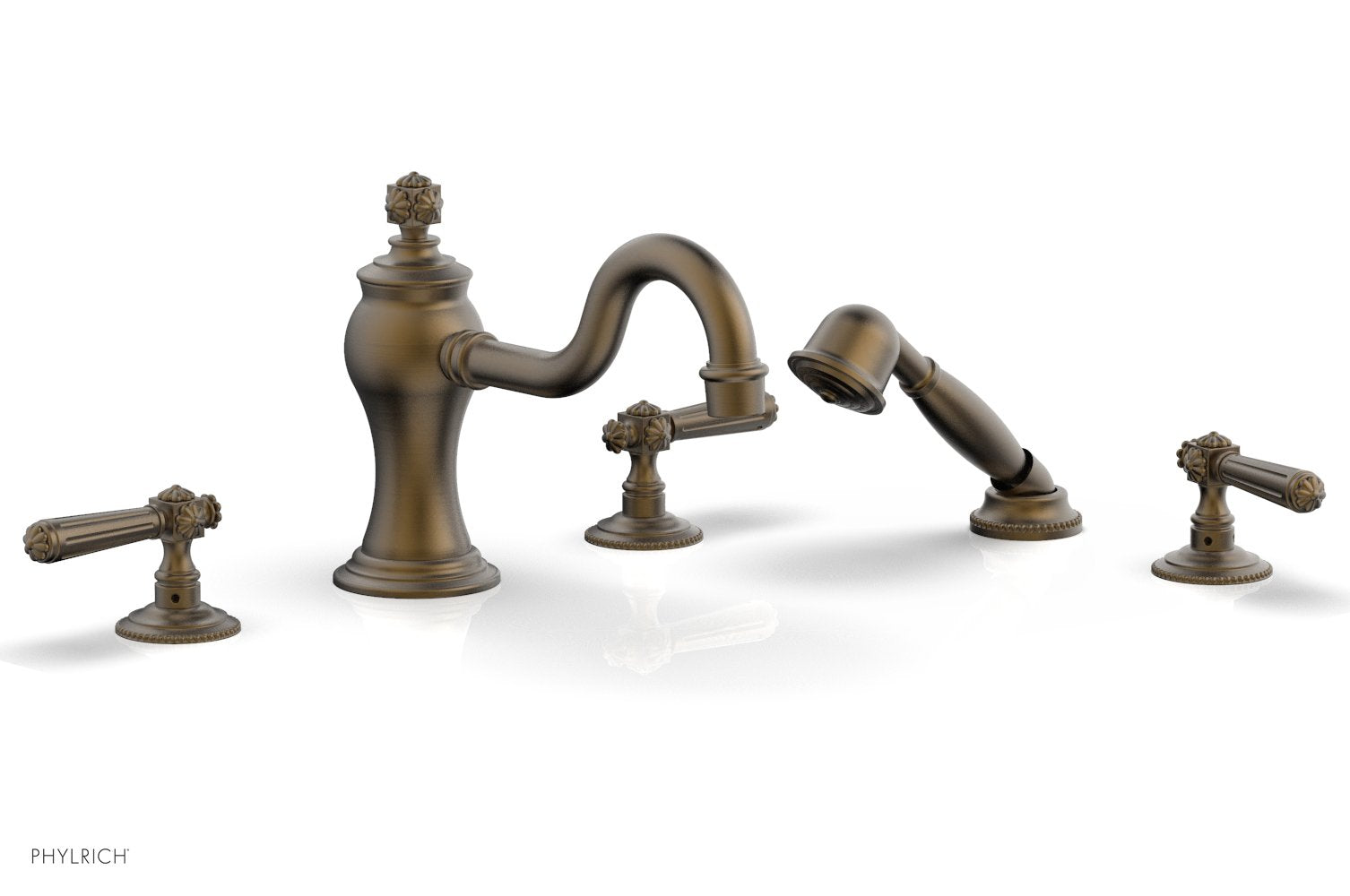 Phylrich MARVELLE Deck Tub Set with Hand Shower - Lever Handles