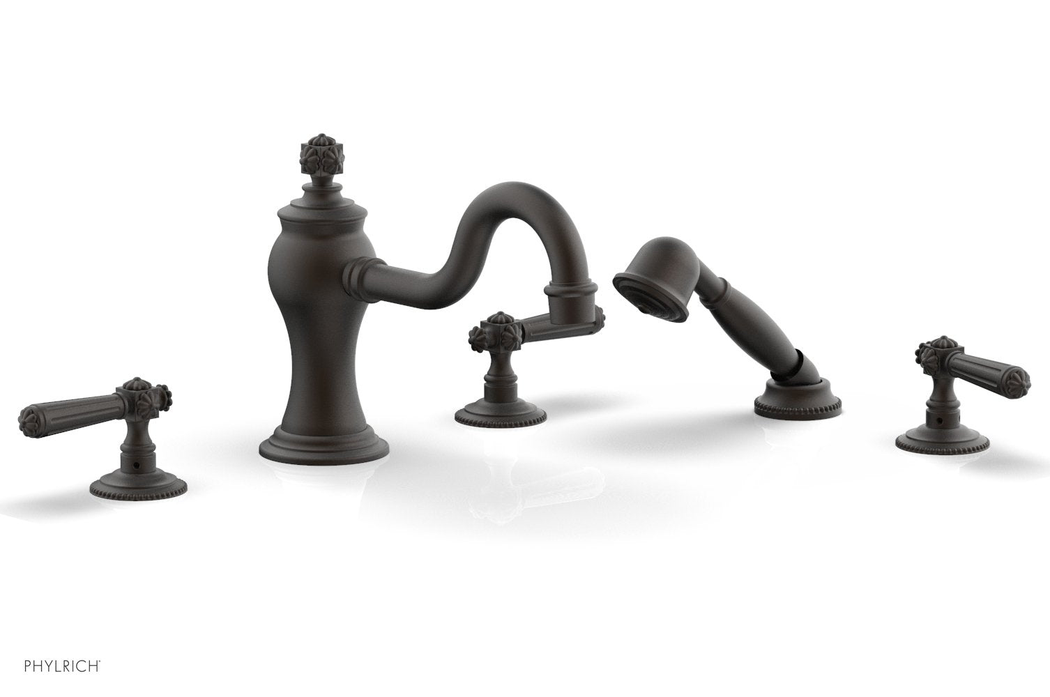 Phylrich MARVELLE Deck Tub Set with Hand Shower - Lever Handles