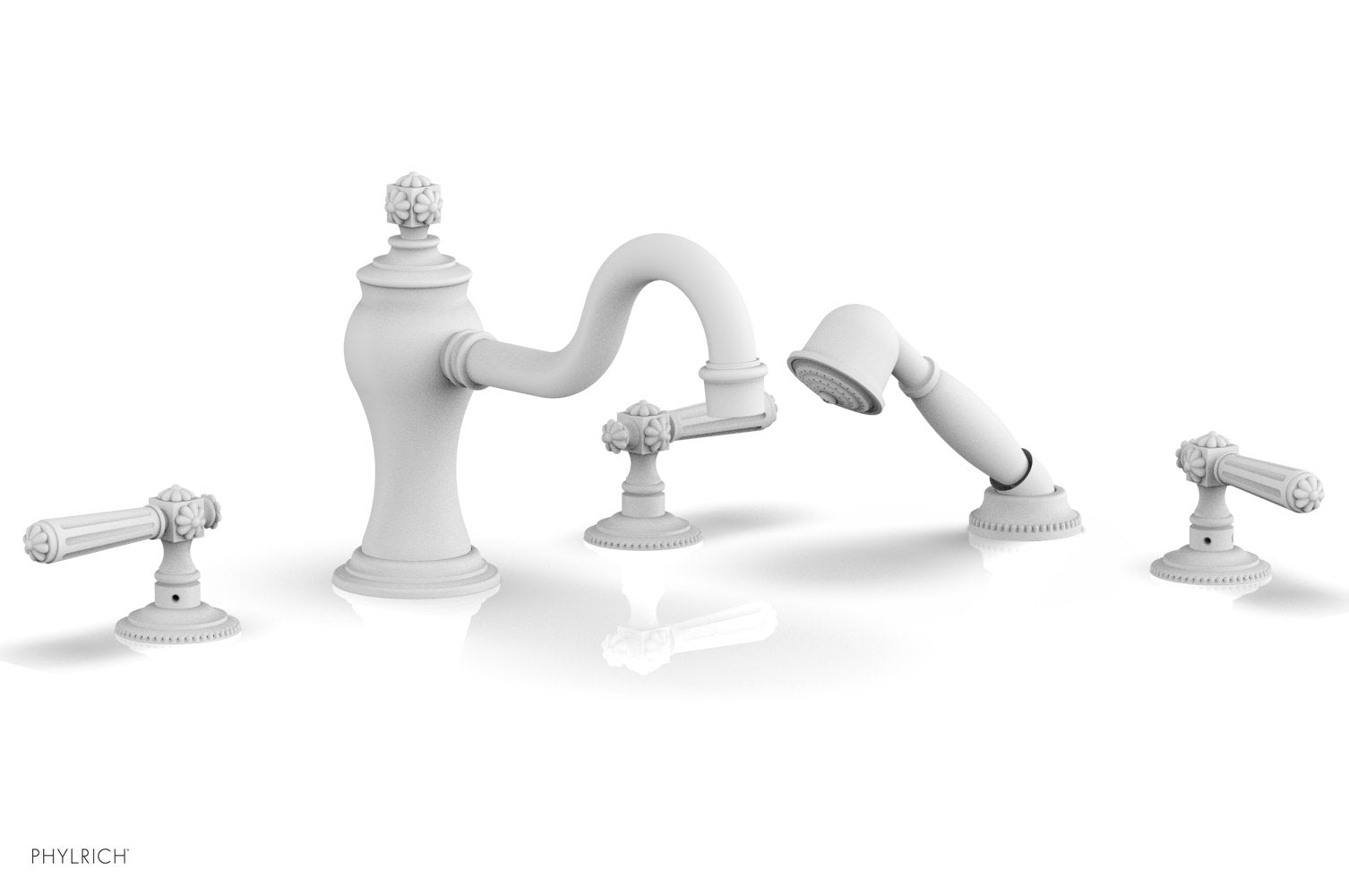 Phylrich MARVELLE Deck Tub Set with Hand Shower - Lever Handles