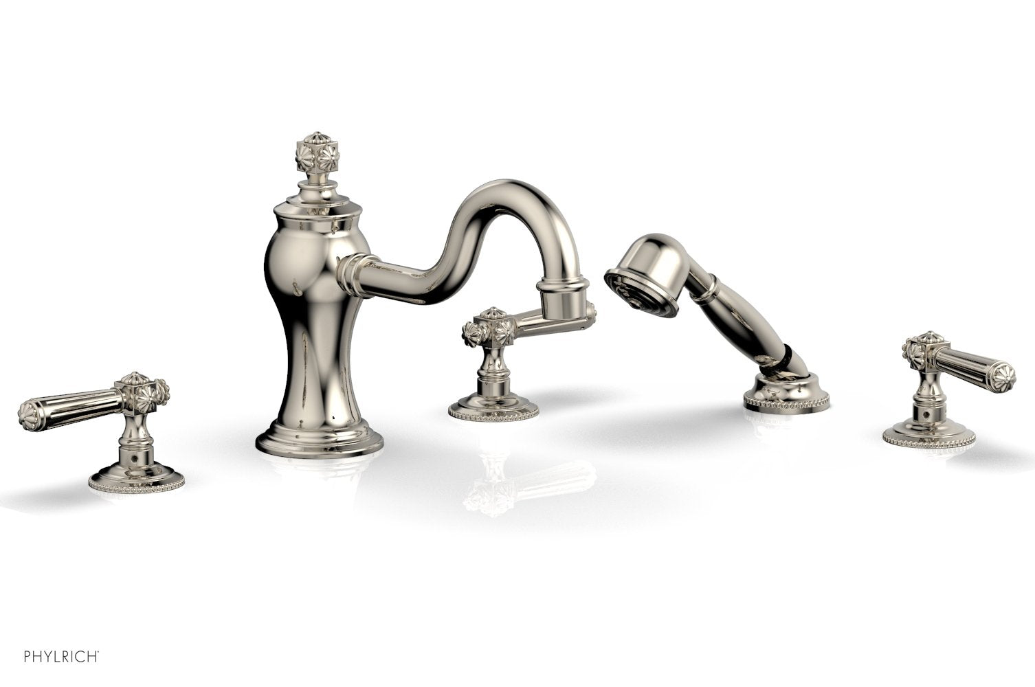 Phylrich MARVELLE Deck Tub Set with Hand Shower - Lever Handles