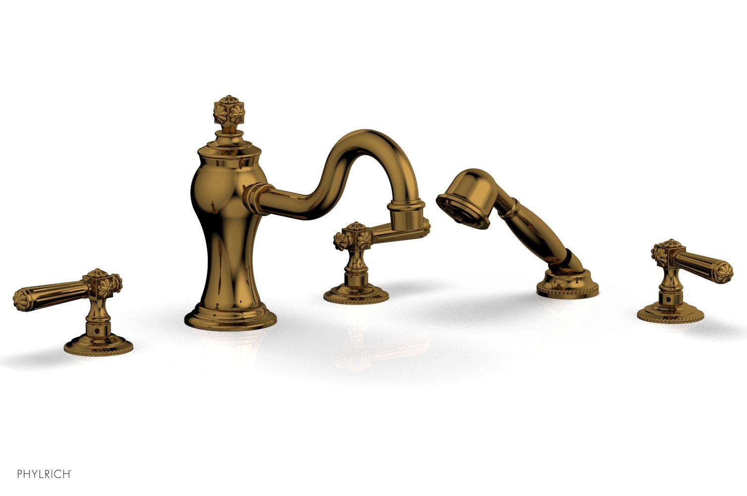 Phylrich MARVELLE Deck Tub Set with Hand Shower - Lever Handles