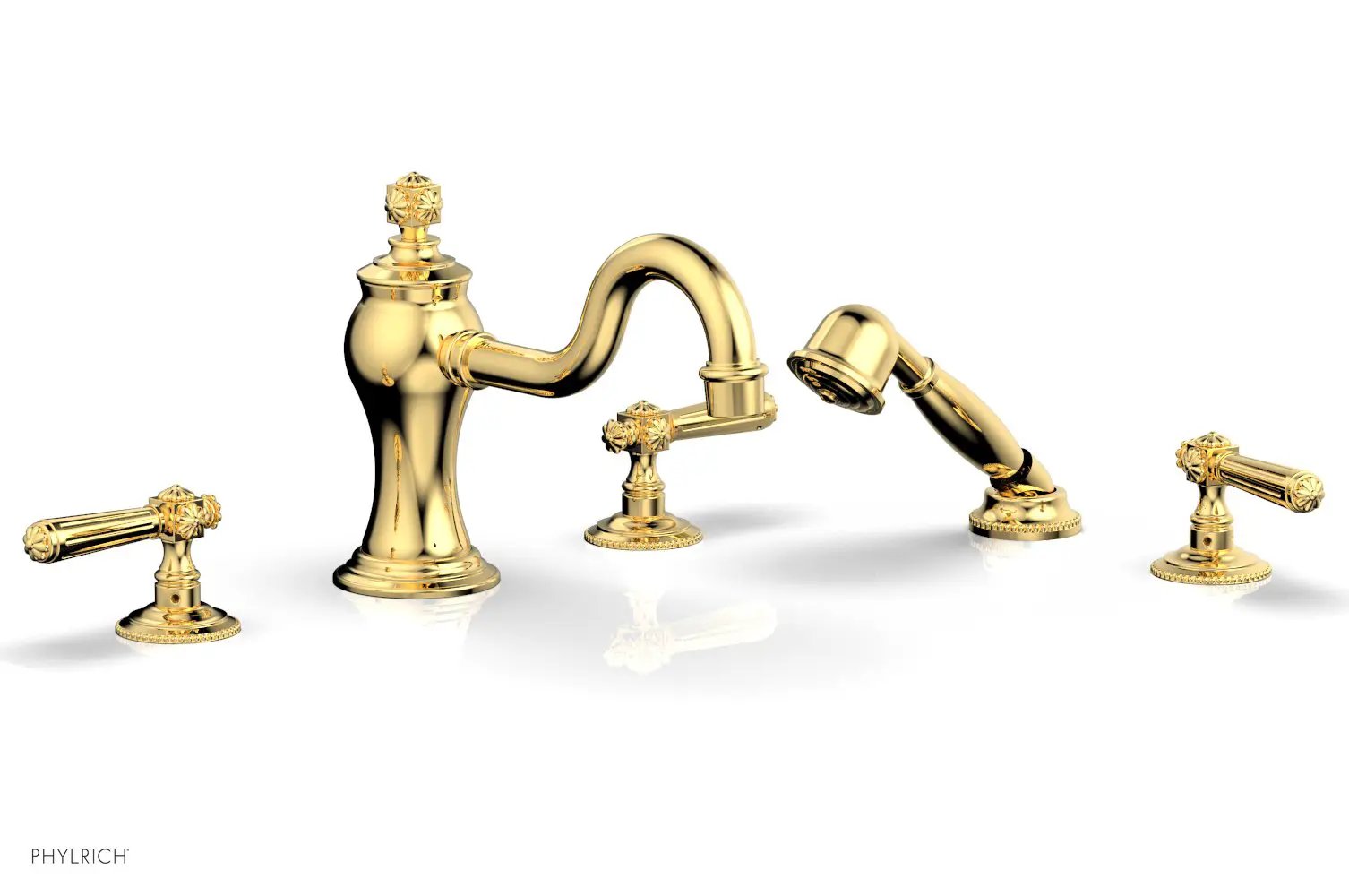 Phylrich MARVELLE Deck Tub Set with Hand Shower - Lever Handles by Phylrich