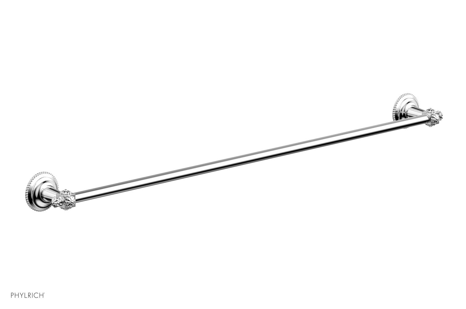 polished chrome towel bar