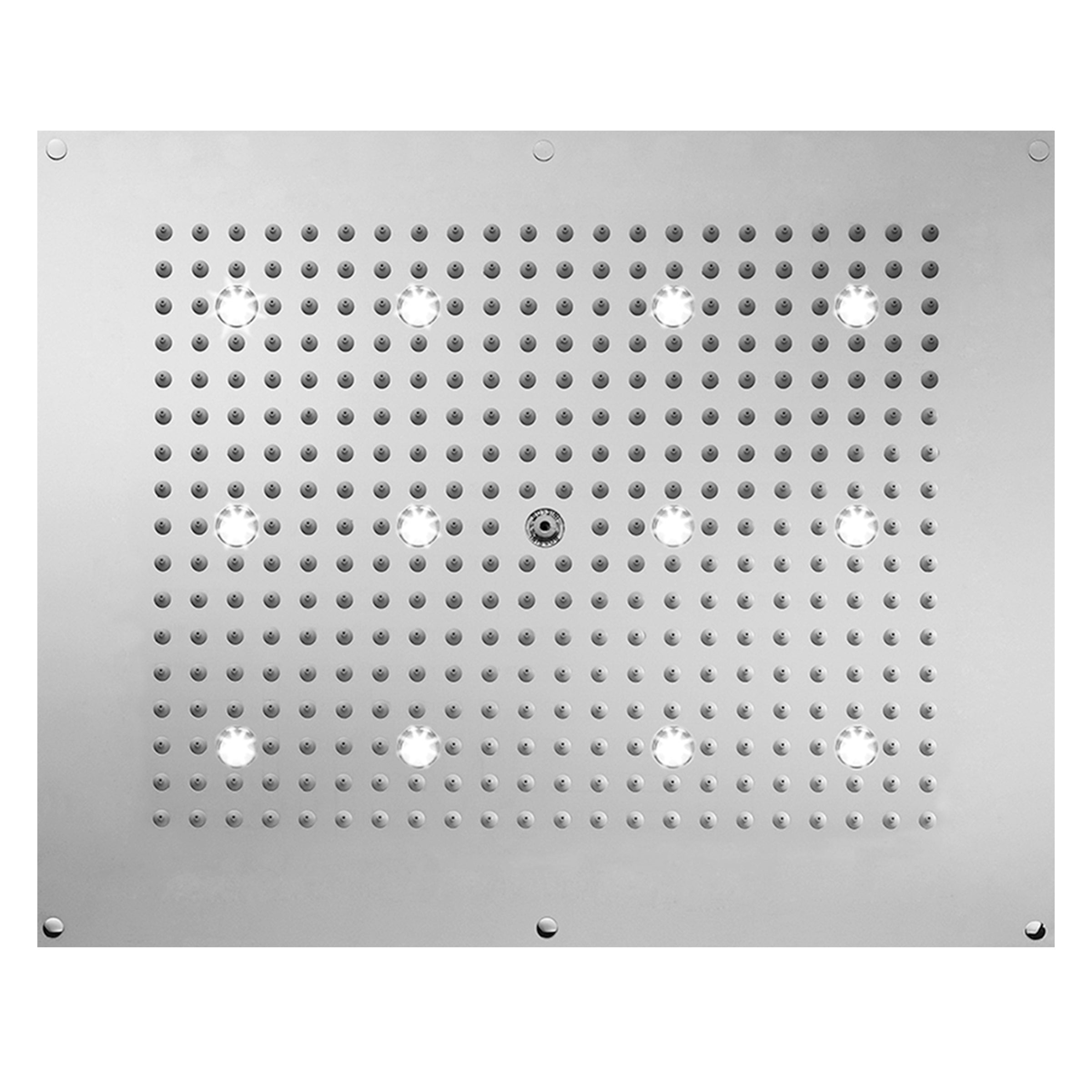 polished chrome shower head