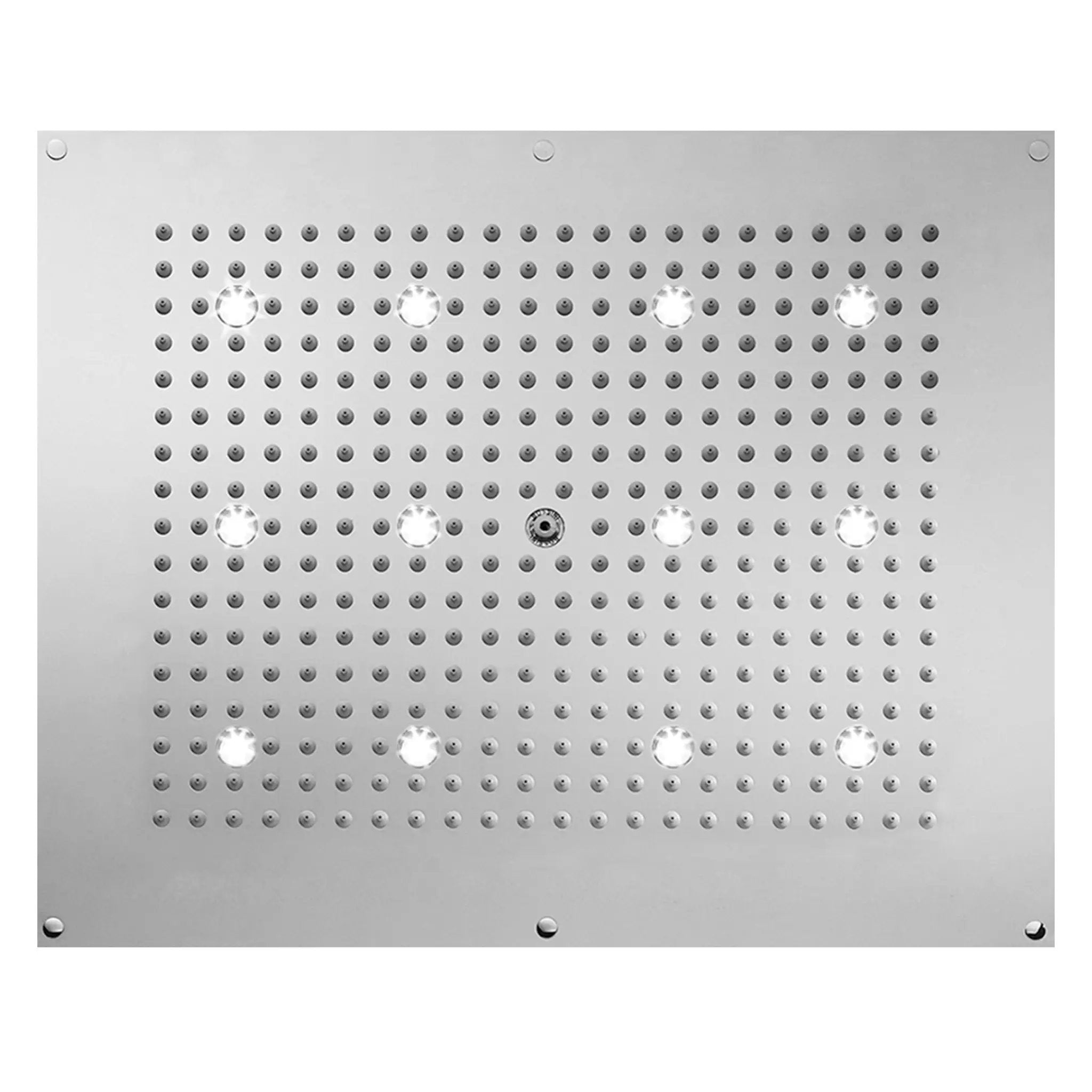 polished chrome shower head