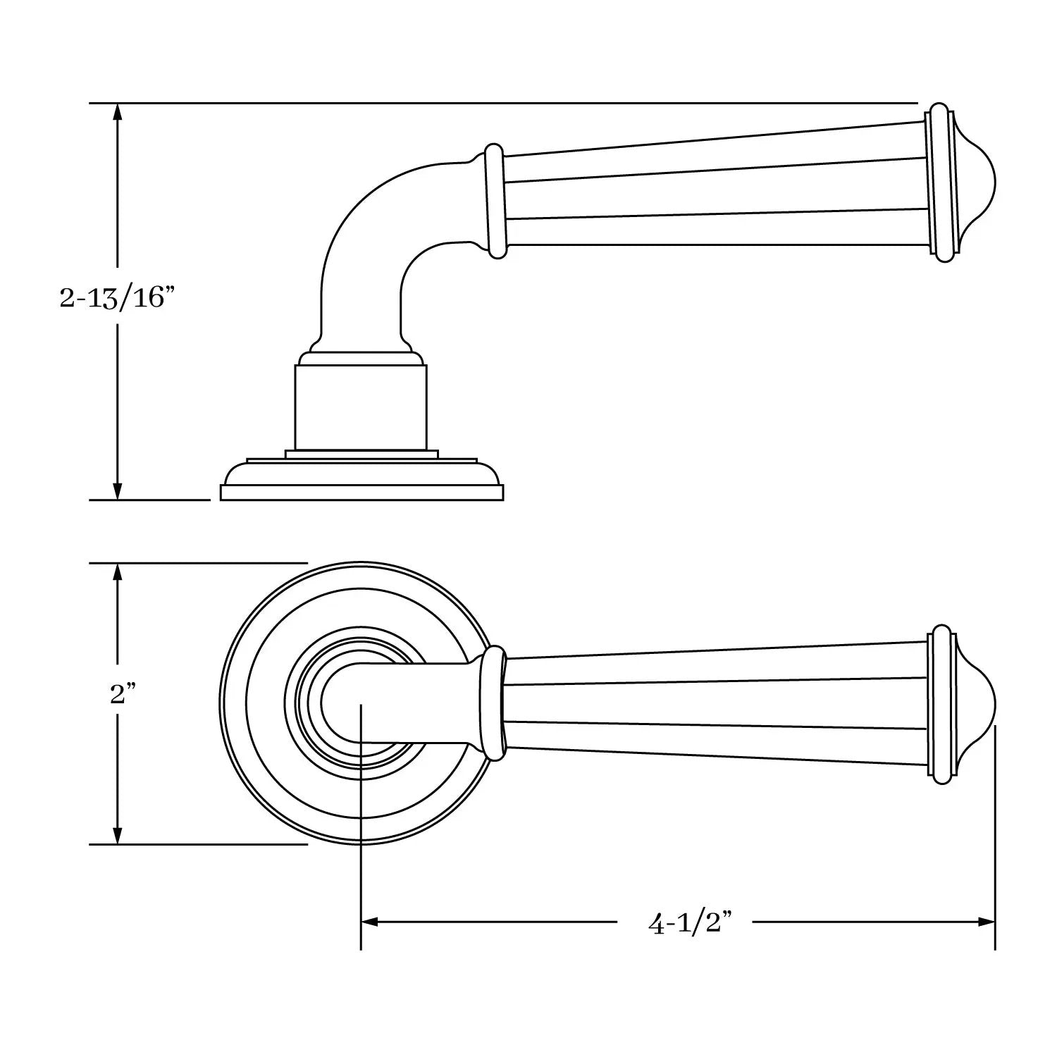 interior lever mortise set