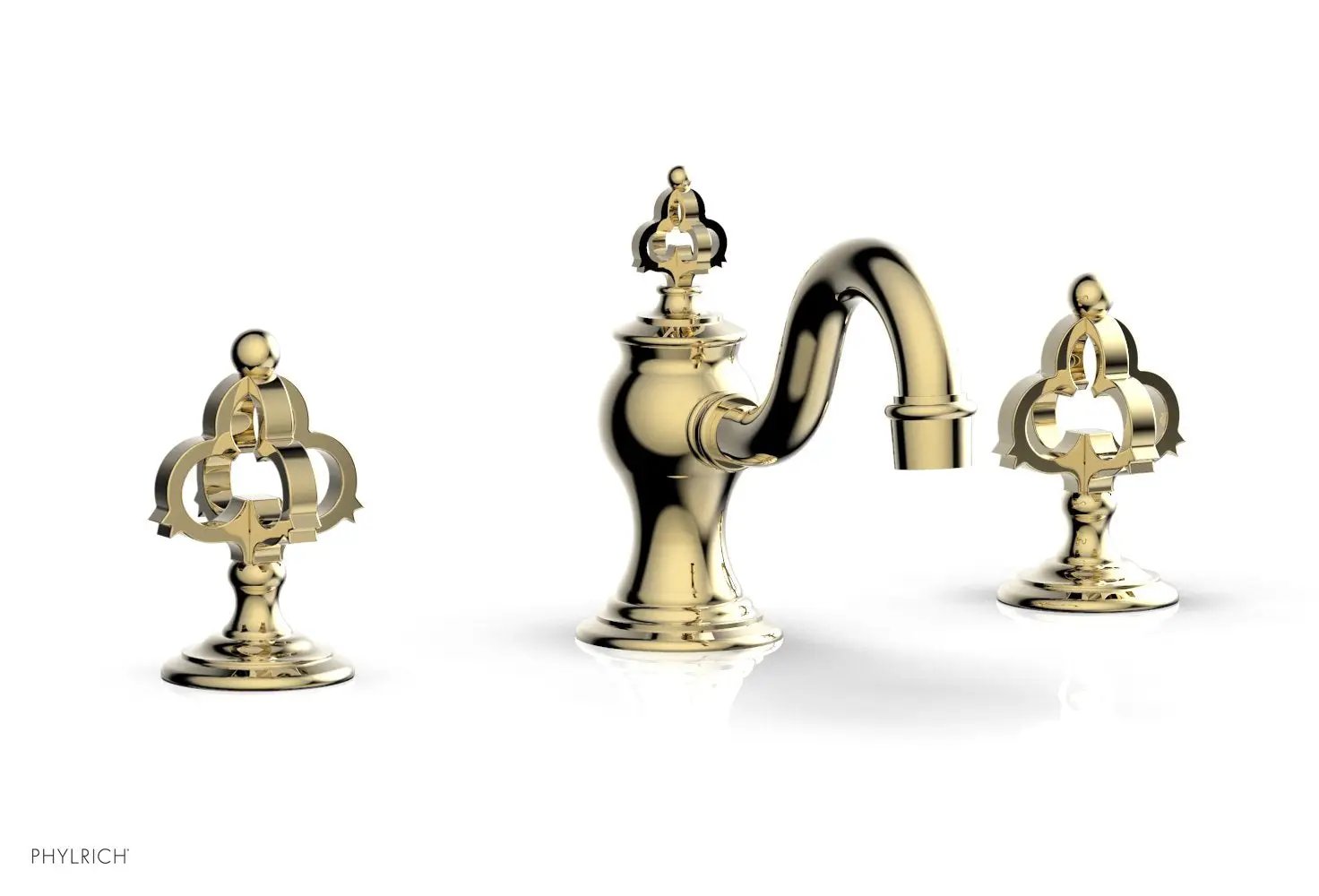 Phylrich COURONNE Widespread Faucet Cross Handles by Phylrich