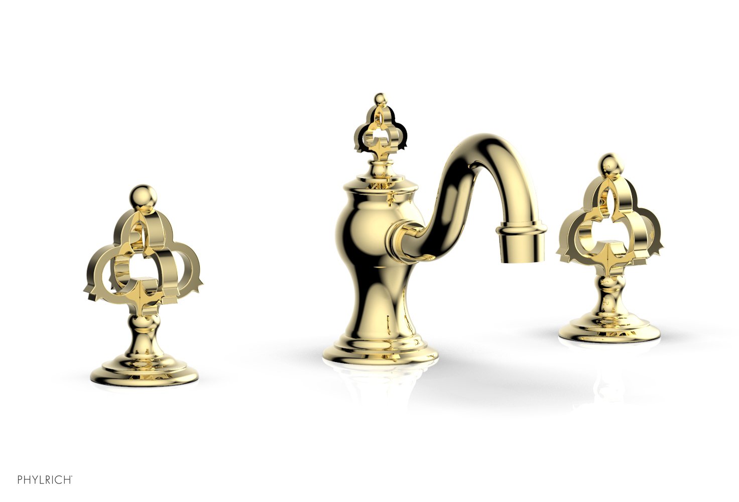 Phylrich COURONNE Widespread Faucet Cross Handles by Phylrich