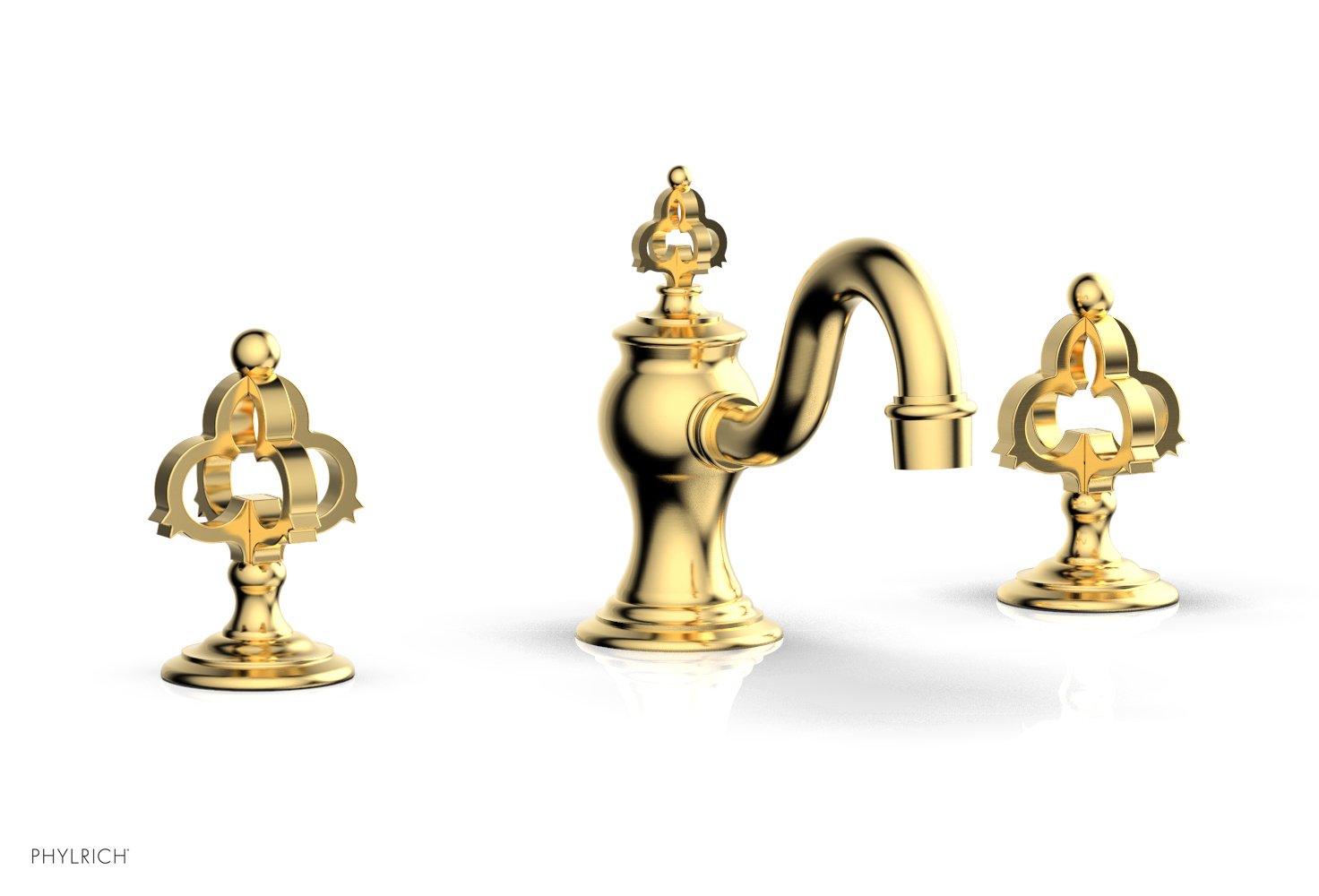 Phylrich COURONNE Widespread Faucet Cross Handles by Phylrich