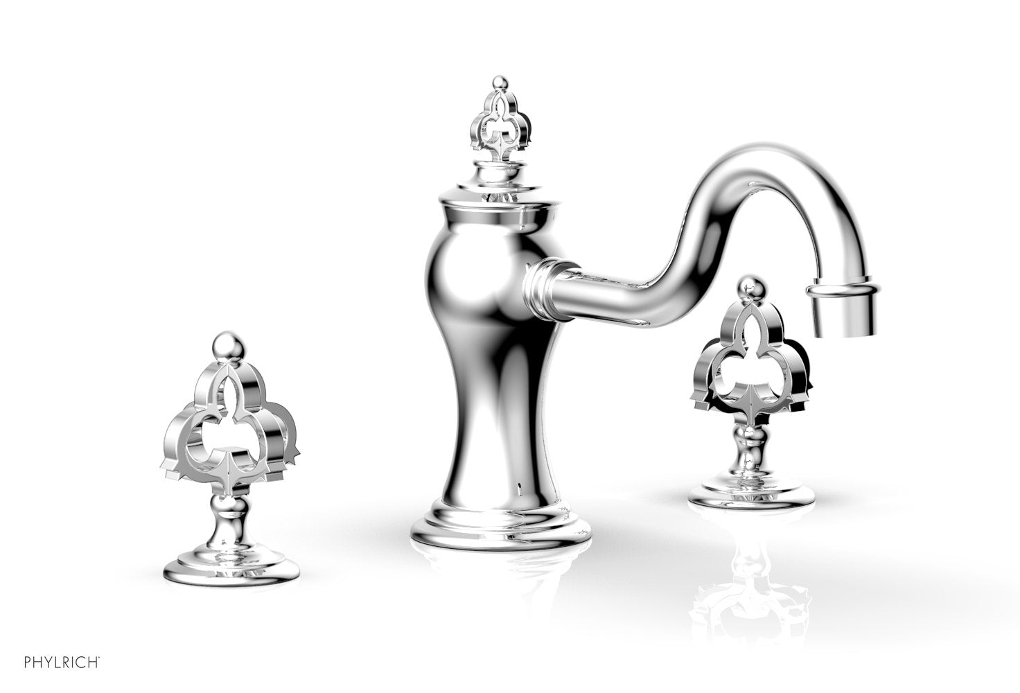 polished chrome deck tub set