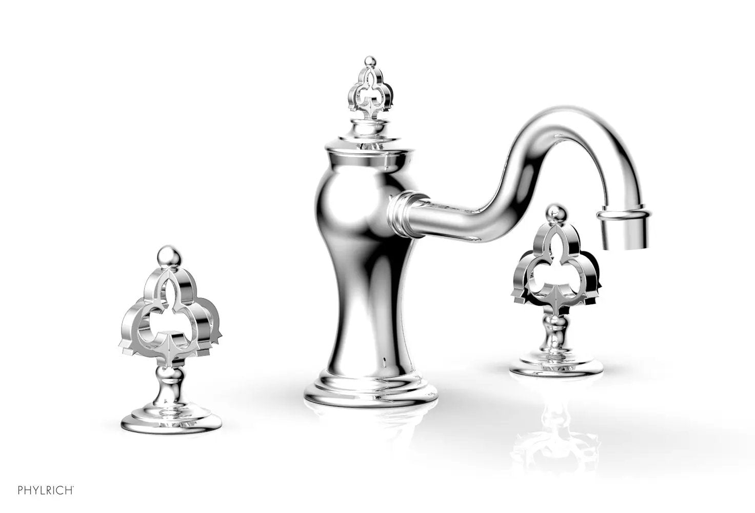 polished chrome deck tub set