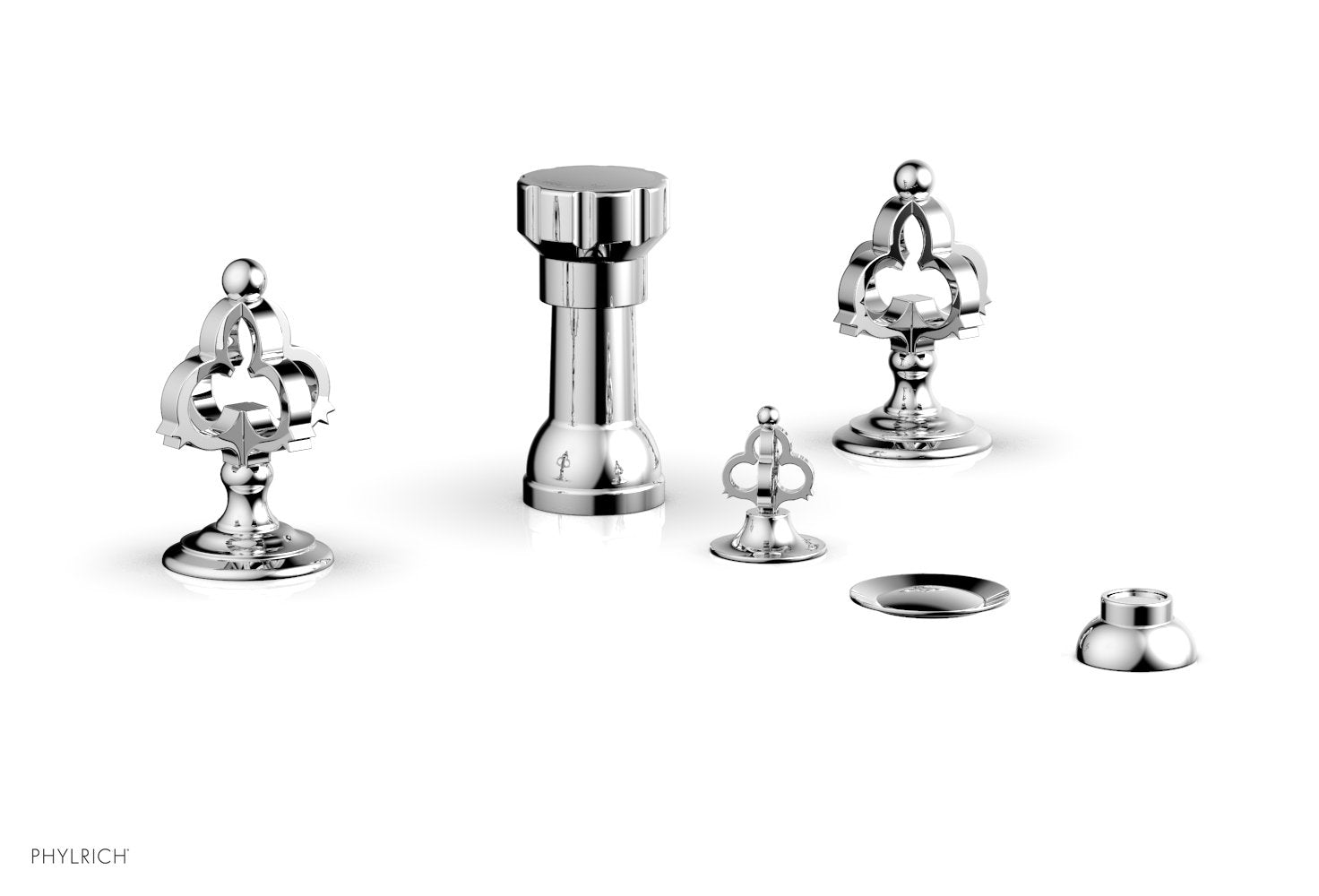 polished chrome bidet set