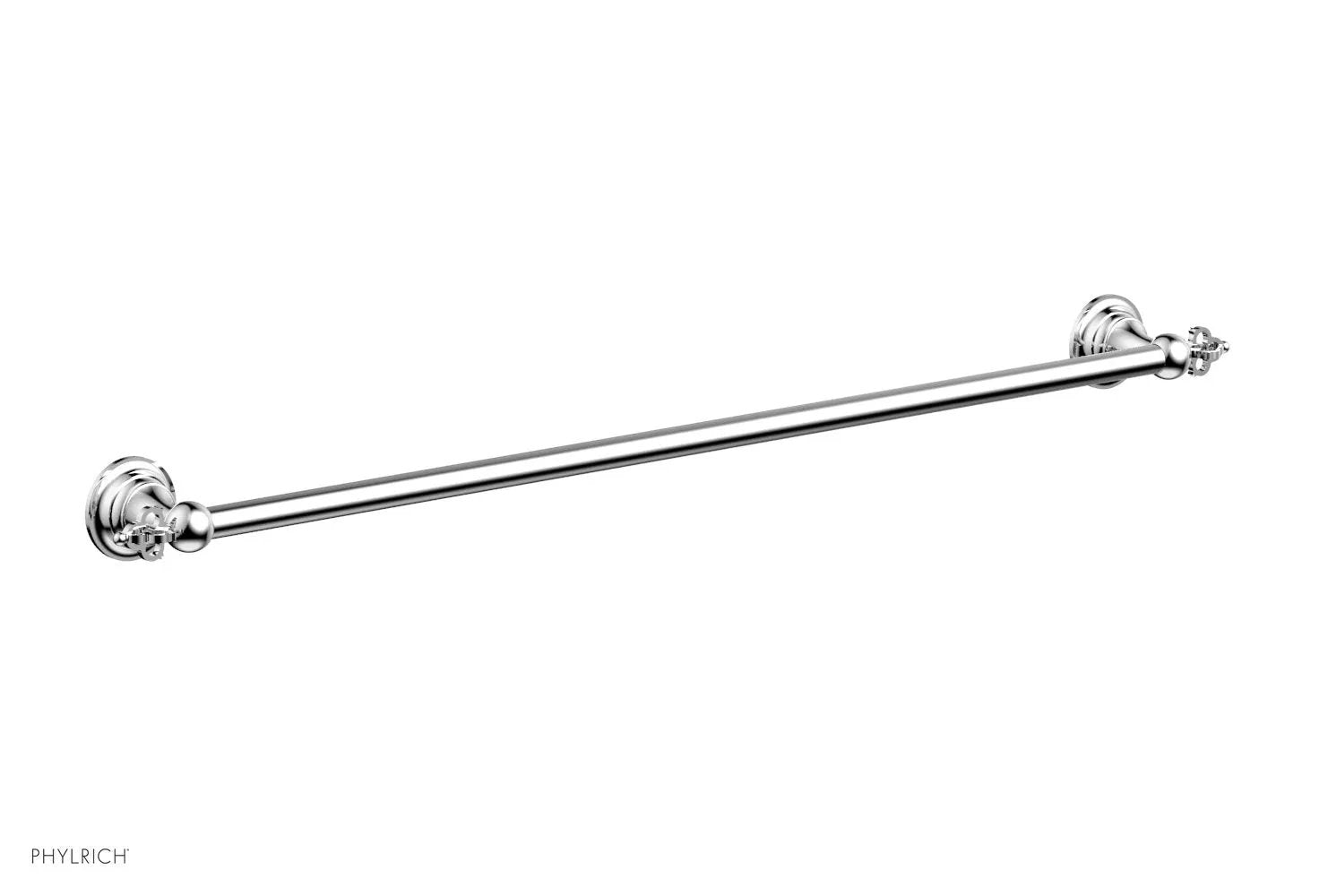 polished chrome towel bar