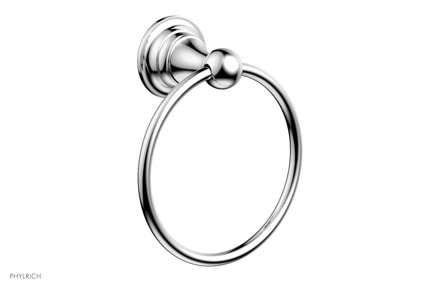 polished chrome towel ring