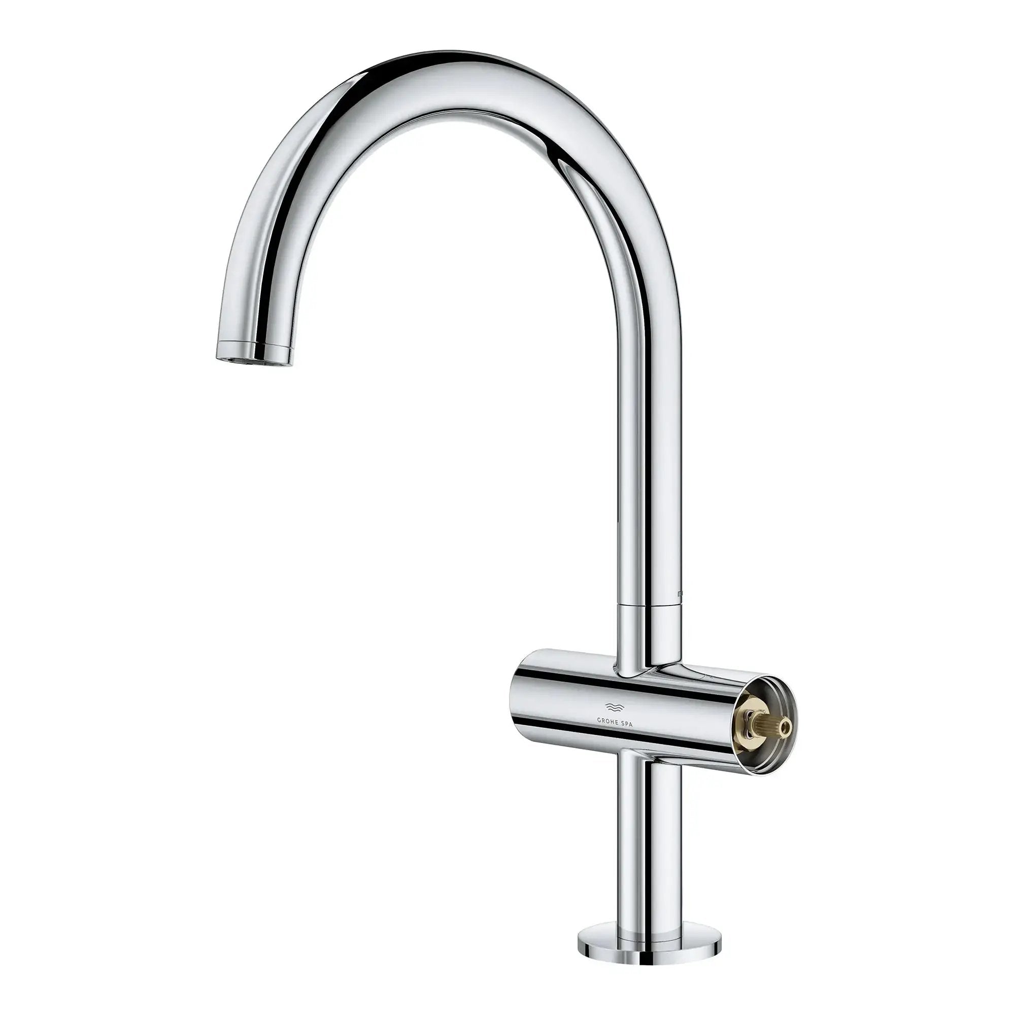 chrome bathroom faucet