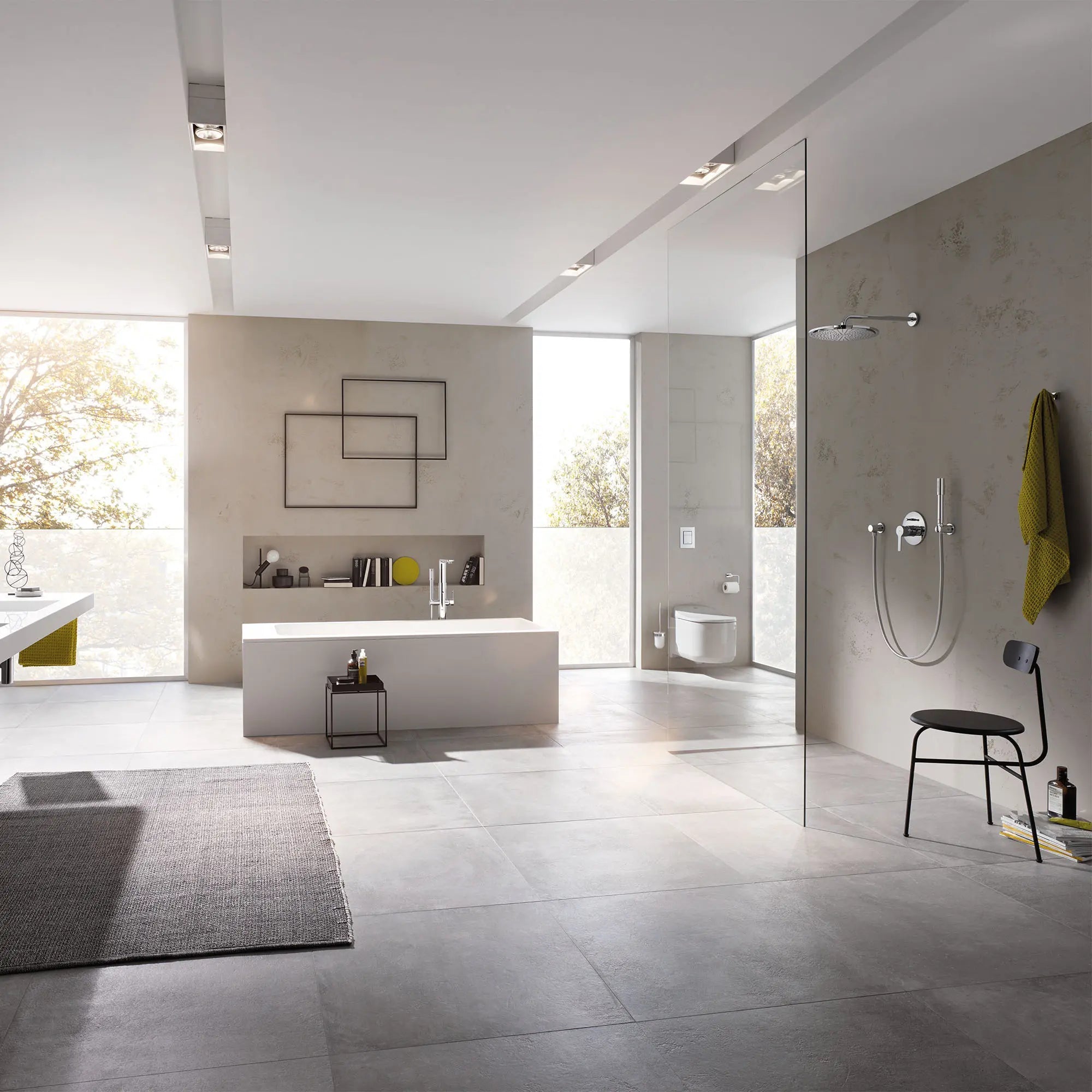 chrome bathroom faucet