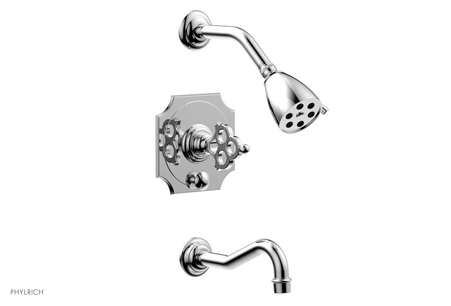 polished chrome shower set