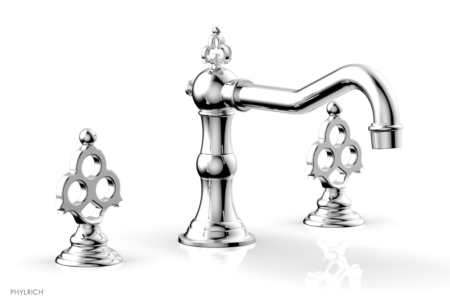 polished chrome deck tub set