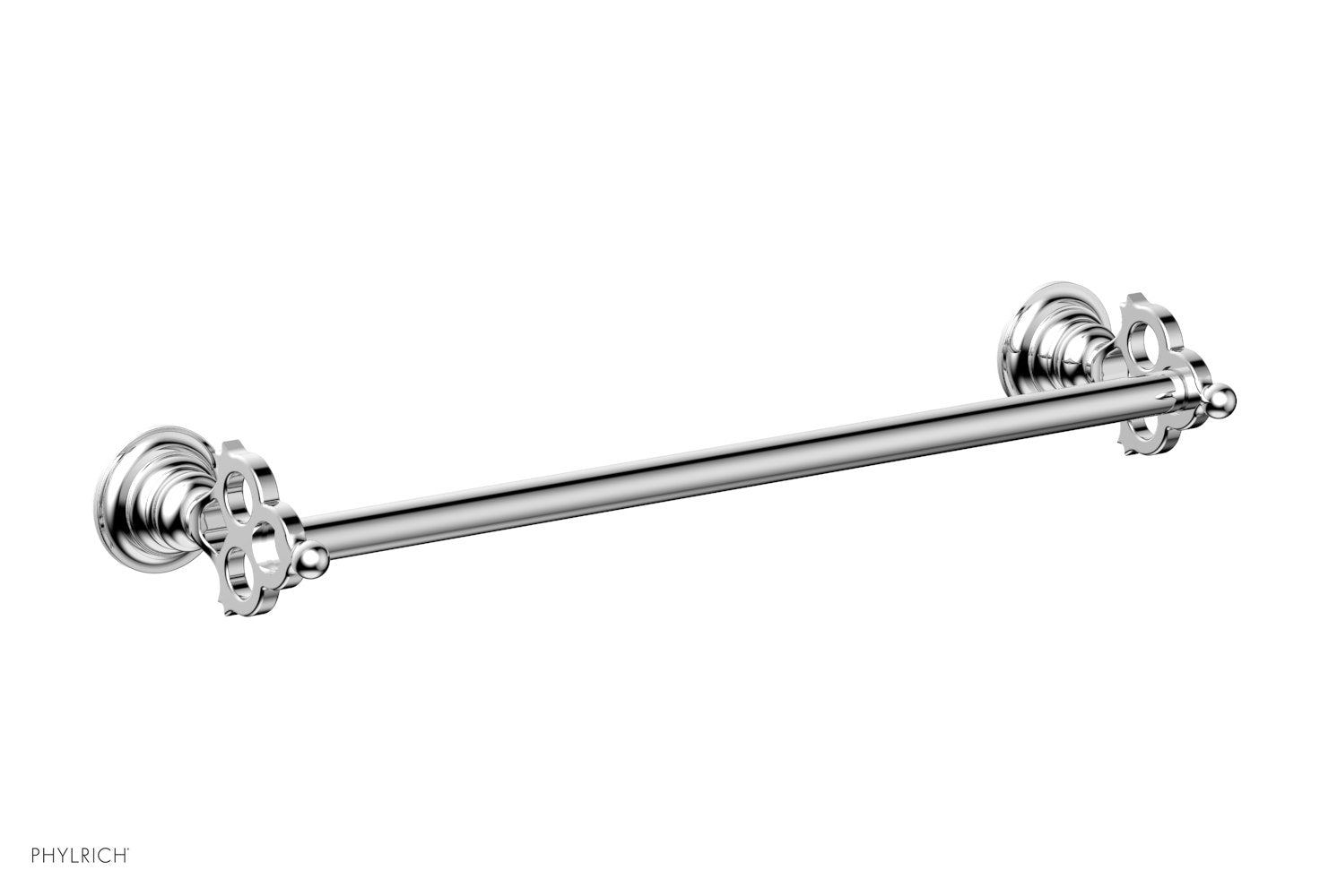 polished chrome towel bar