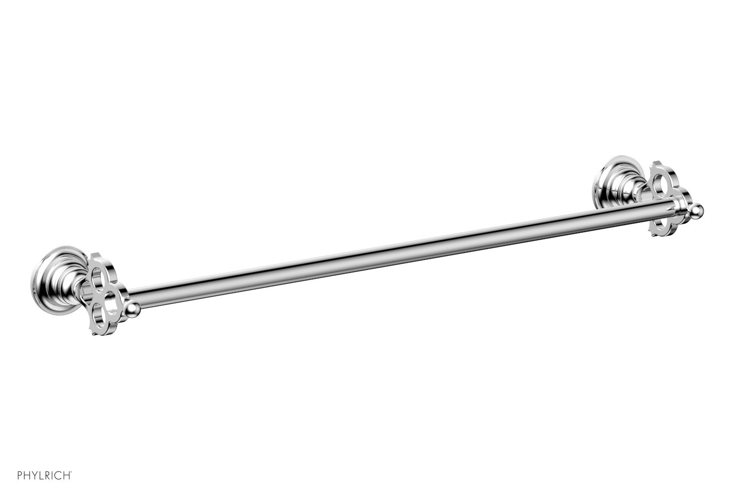 polished chrome towel bar