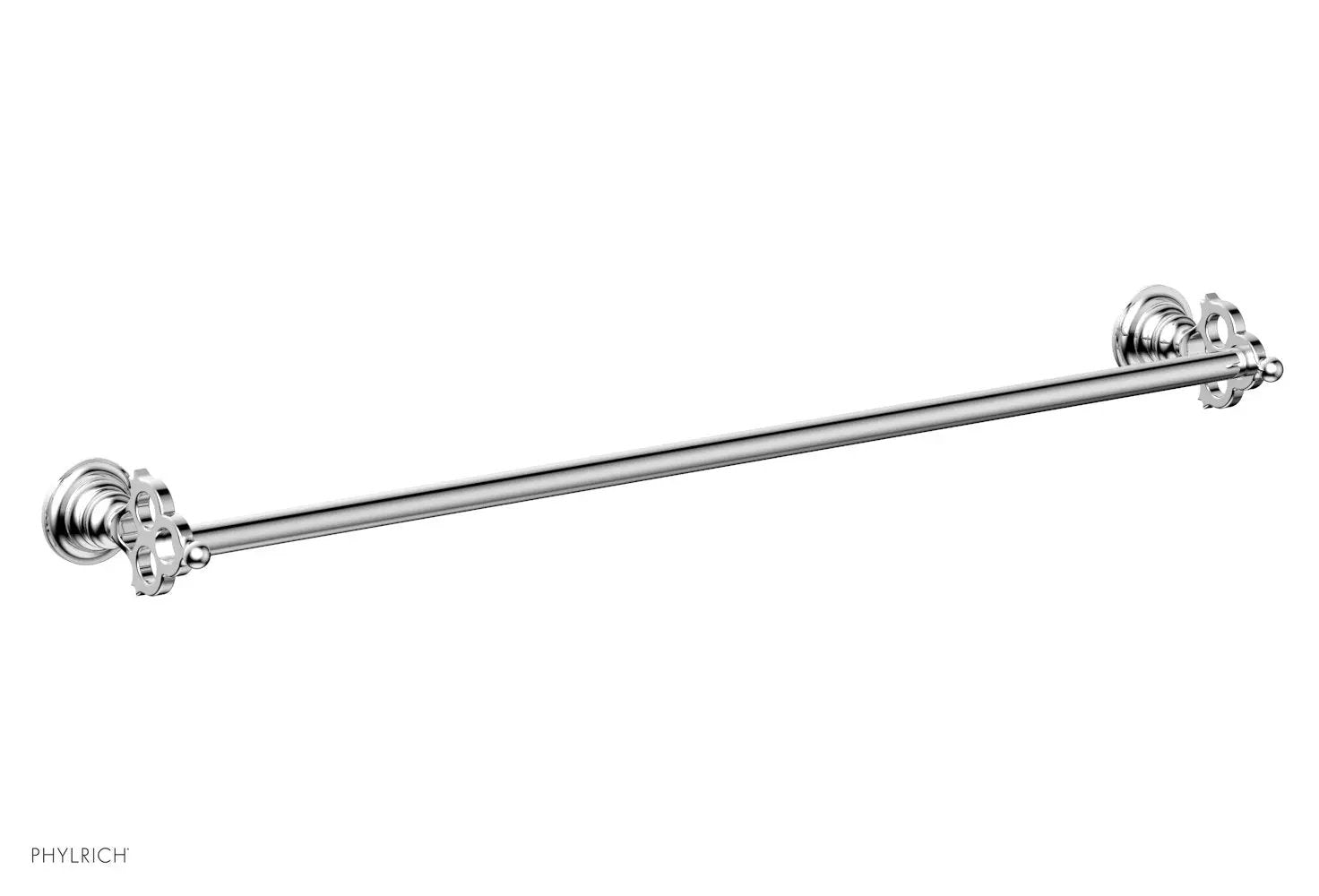 polished chrome towel bar