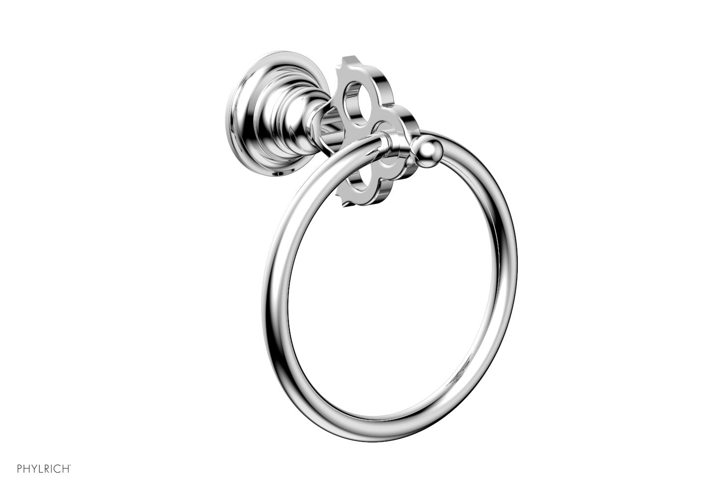 polished chrome towel ring