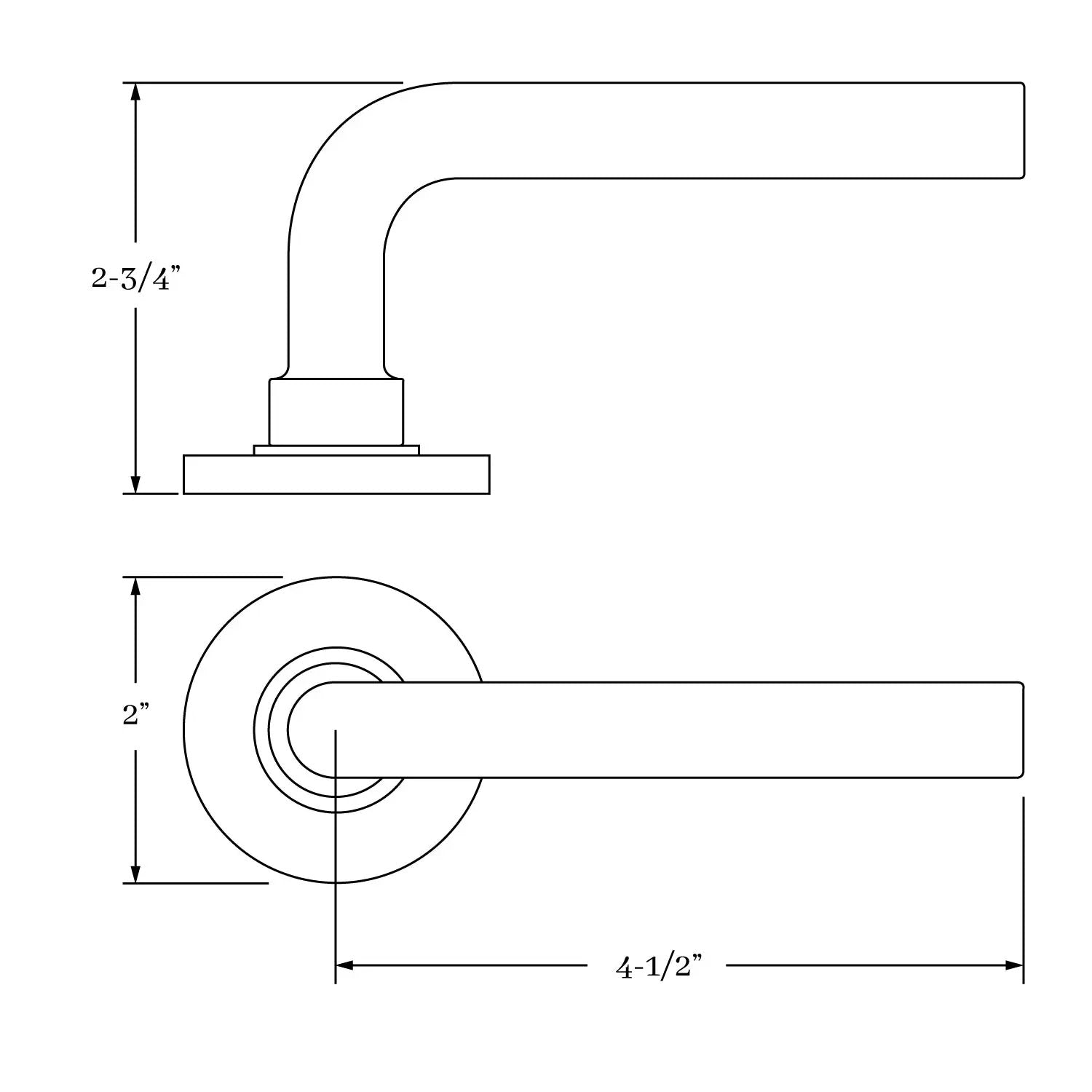 interior lever mortise set