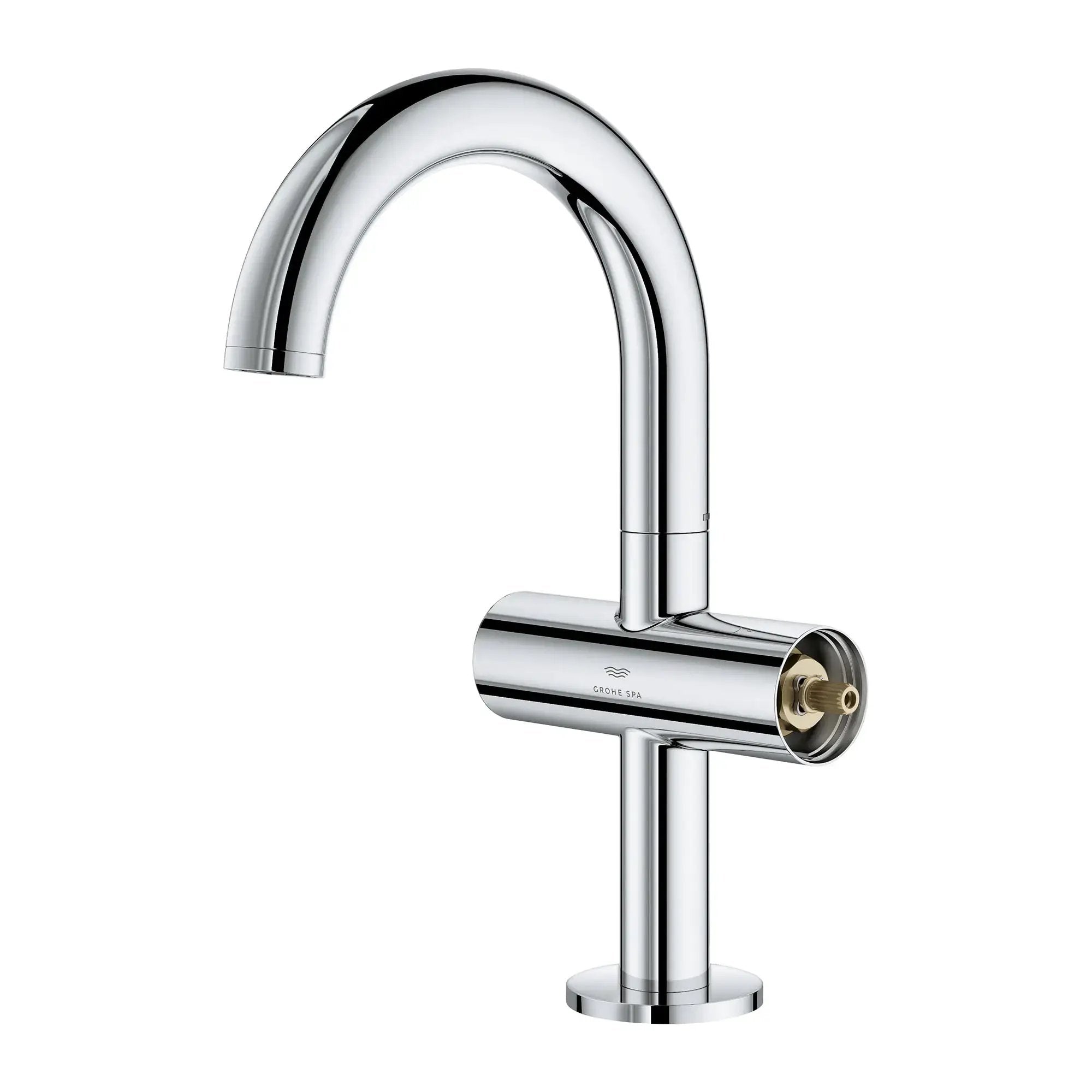 chrome bathroom faucet