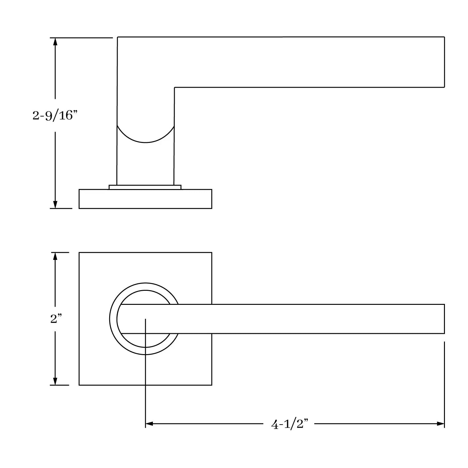 interior lever mortise set