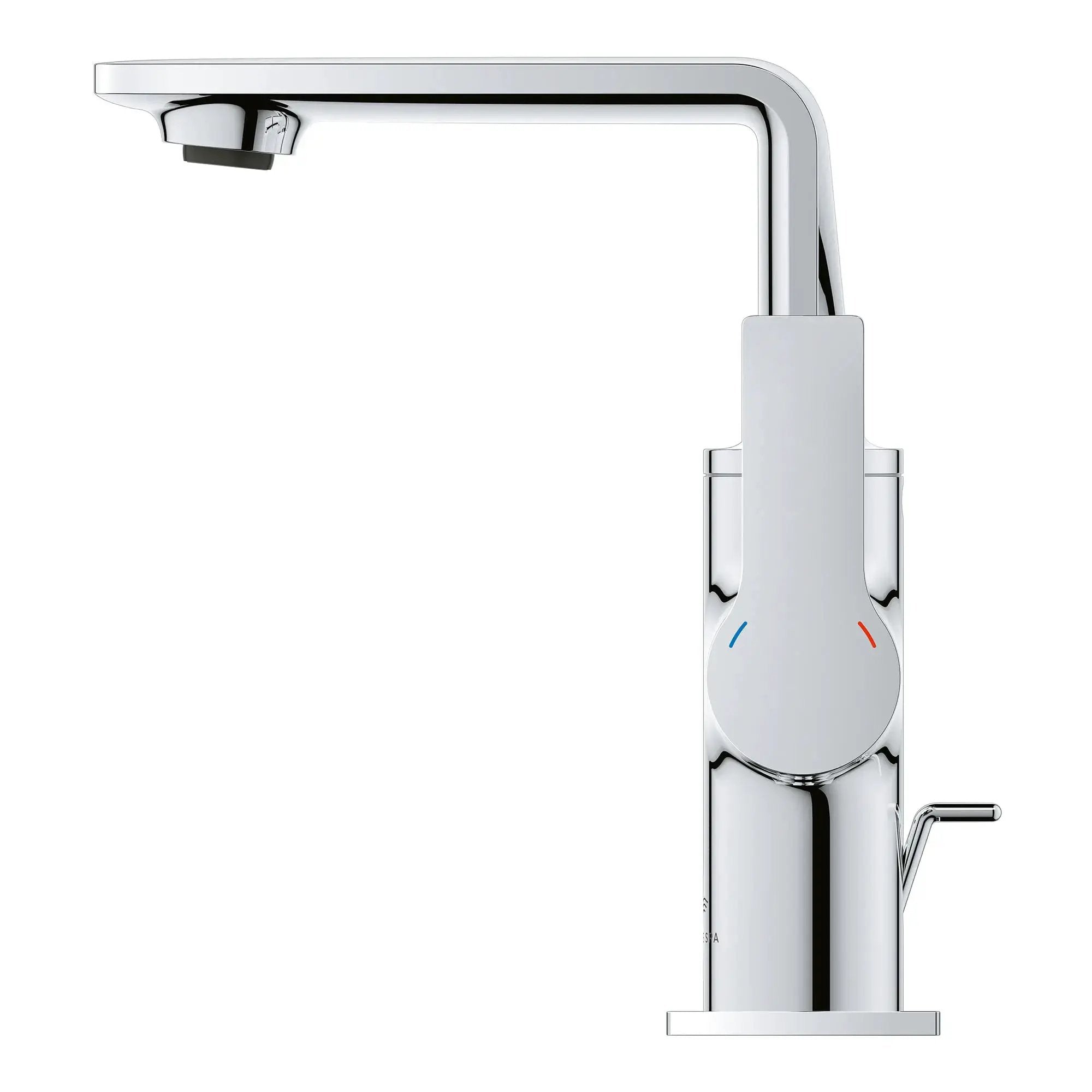 chrome bathroom faucet