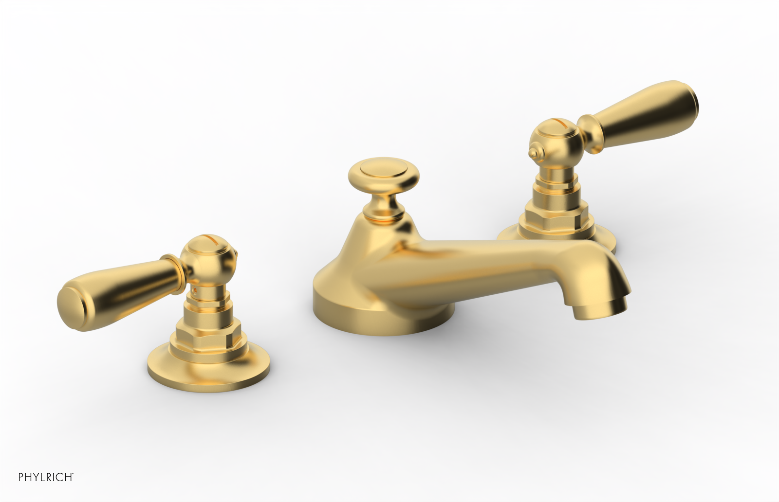 Phylrich Jamestown Low Spout Widespread Faucet with Lever Handle