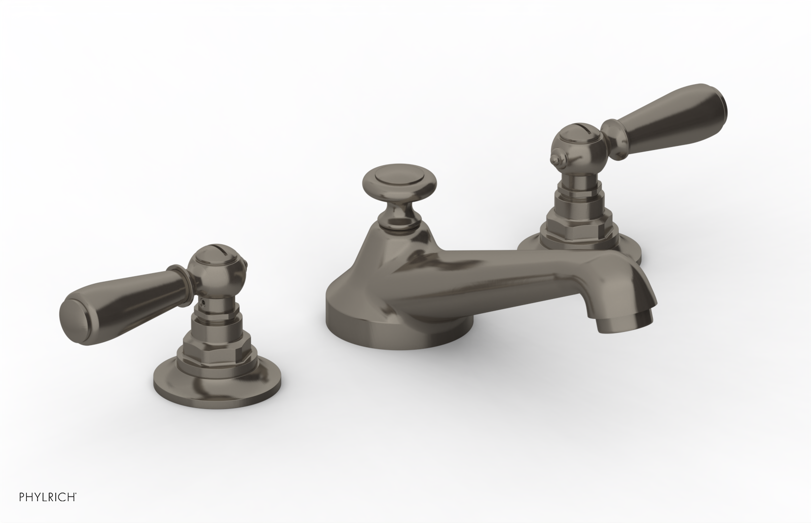 Phylrich Jamestown Low Spout Widespread Faucet with Lever Handle by Phylrich