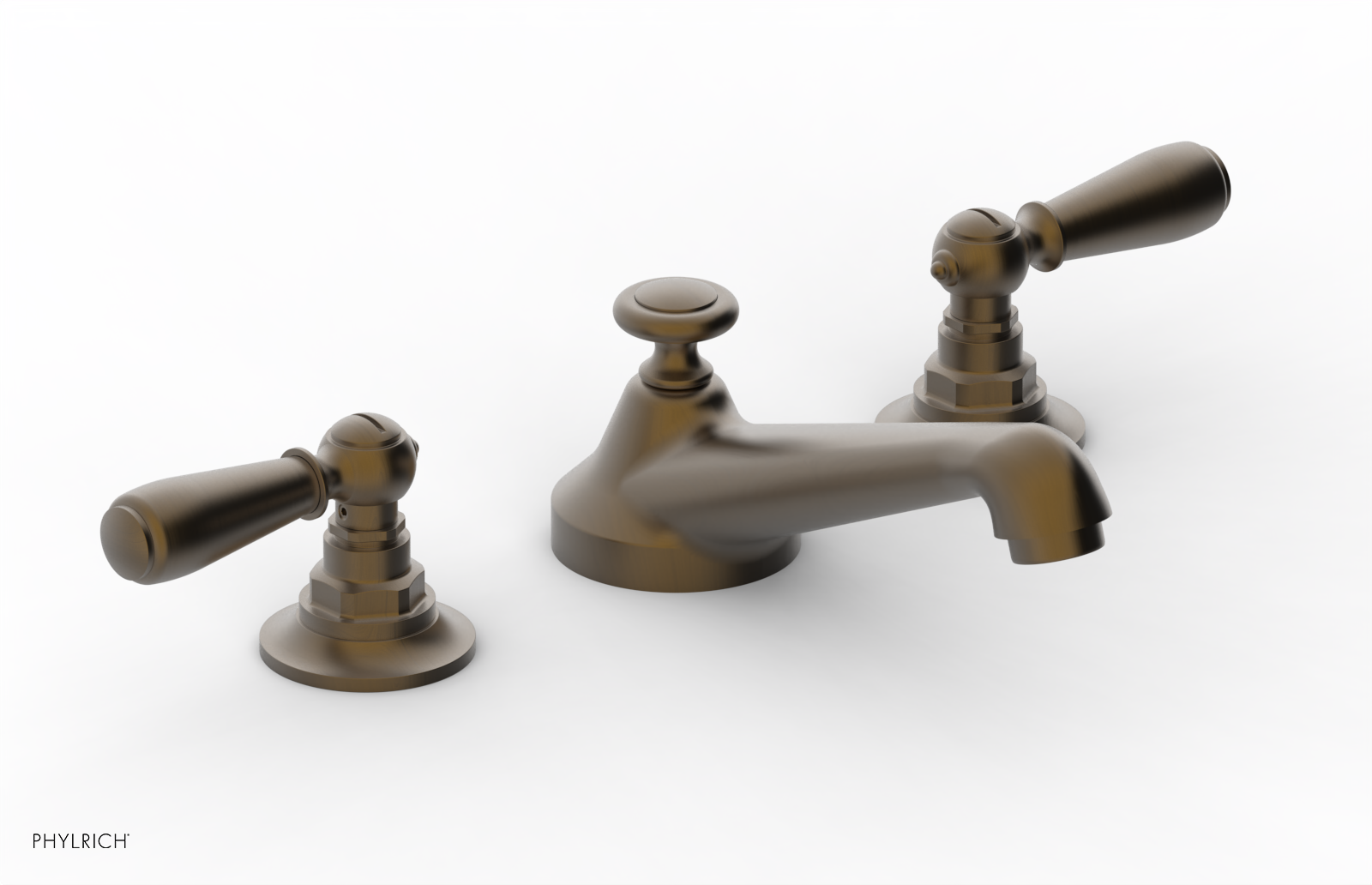 Phylrich Jamestown Low Spout Widespread Faucet with Lever Handle by Phylrich