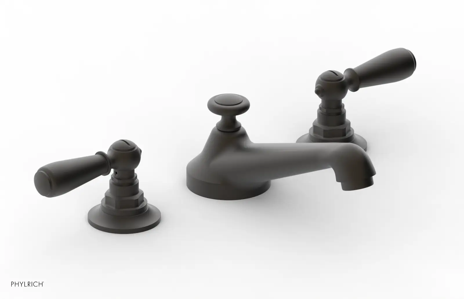 Phylrich Jamestown Low Spout Widespread Faucet with Lever Handle by Phylrich