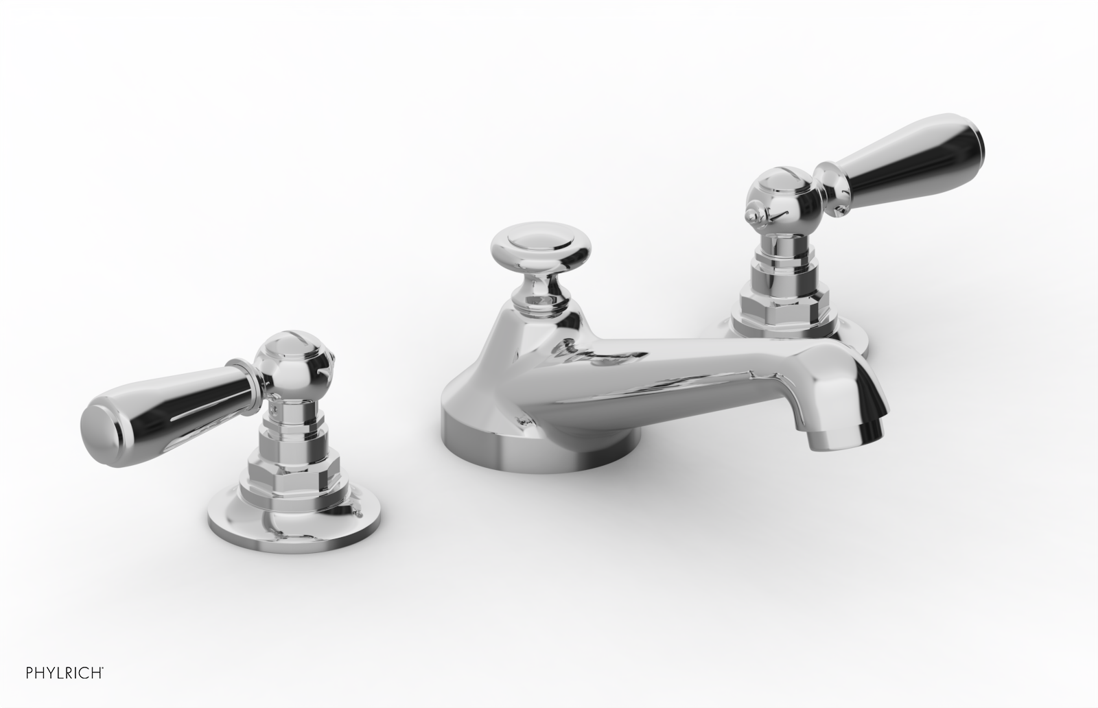 polished chrome bathroom faucet