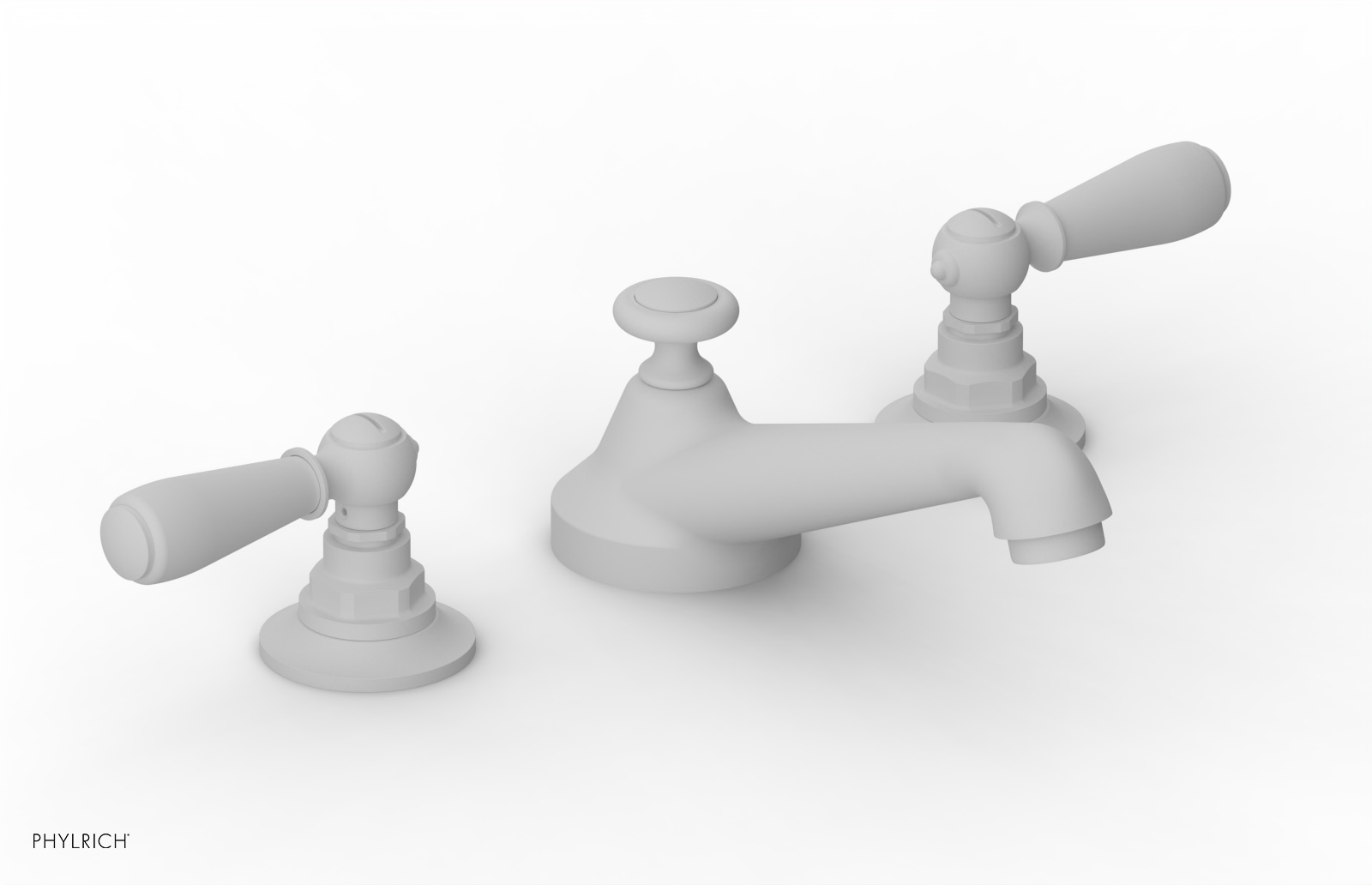 Phylrich Jamestown Low Spout Widespread Faucet with Lever Handle