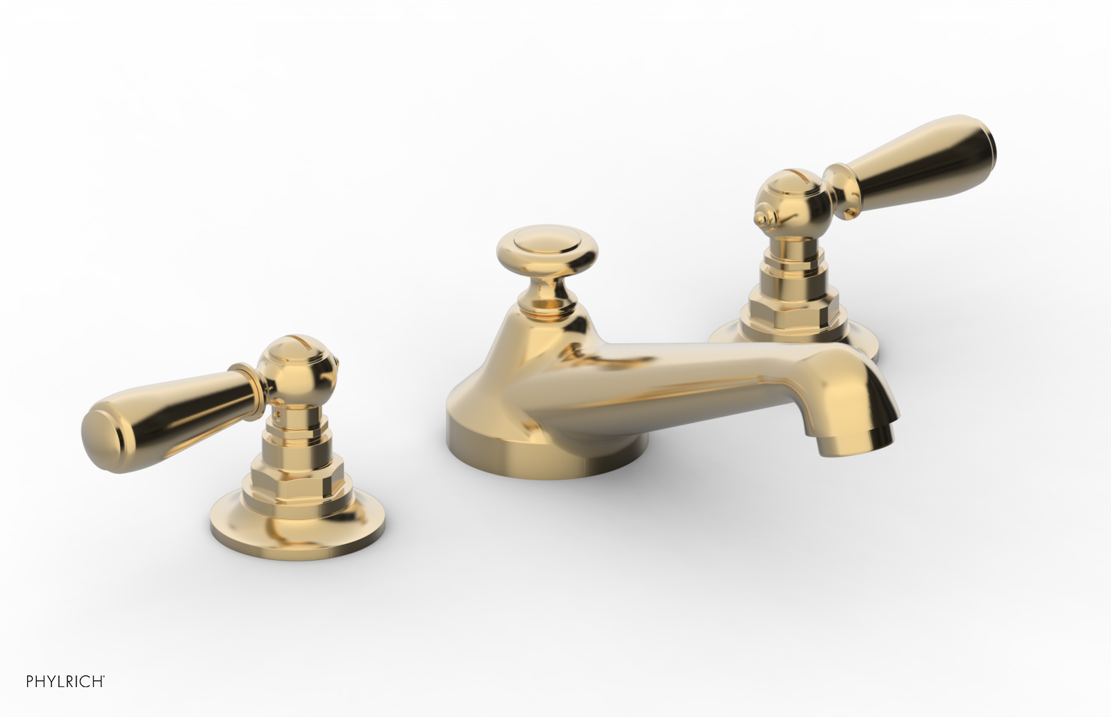 Phylrich Jamestown Low Spout Widespread Faucet with Lever Handle