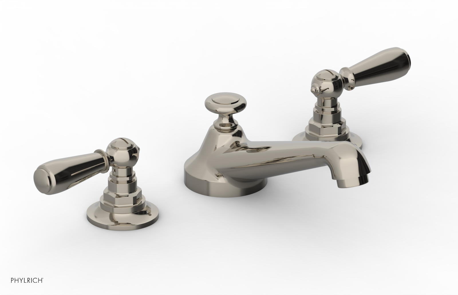 Phylrich Jamestown Low Spout Widespread Faucet with Lever Handle