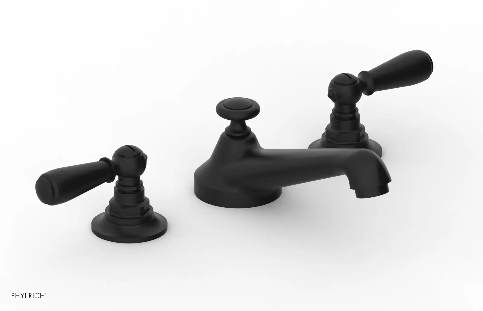 Phylrich Jamestown Low Spout Widespread Faucet with Lever Handle by Phylrich