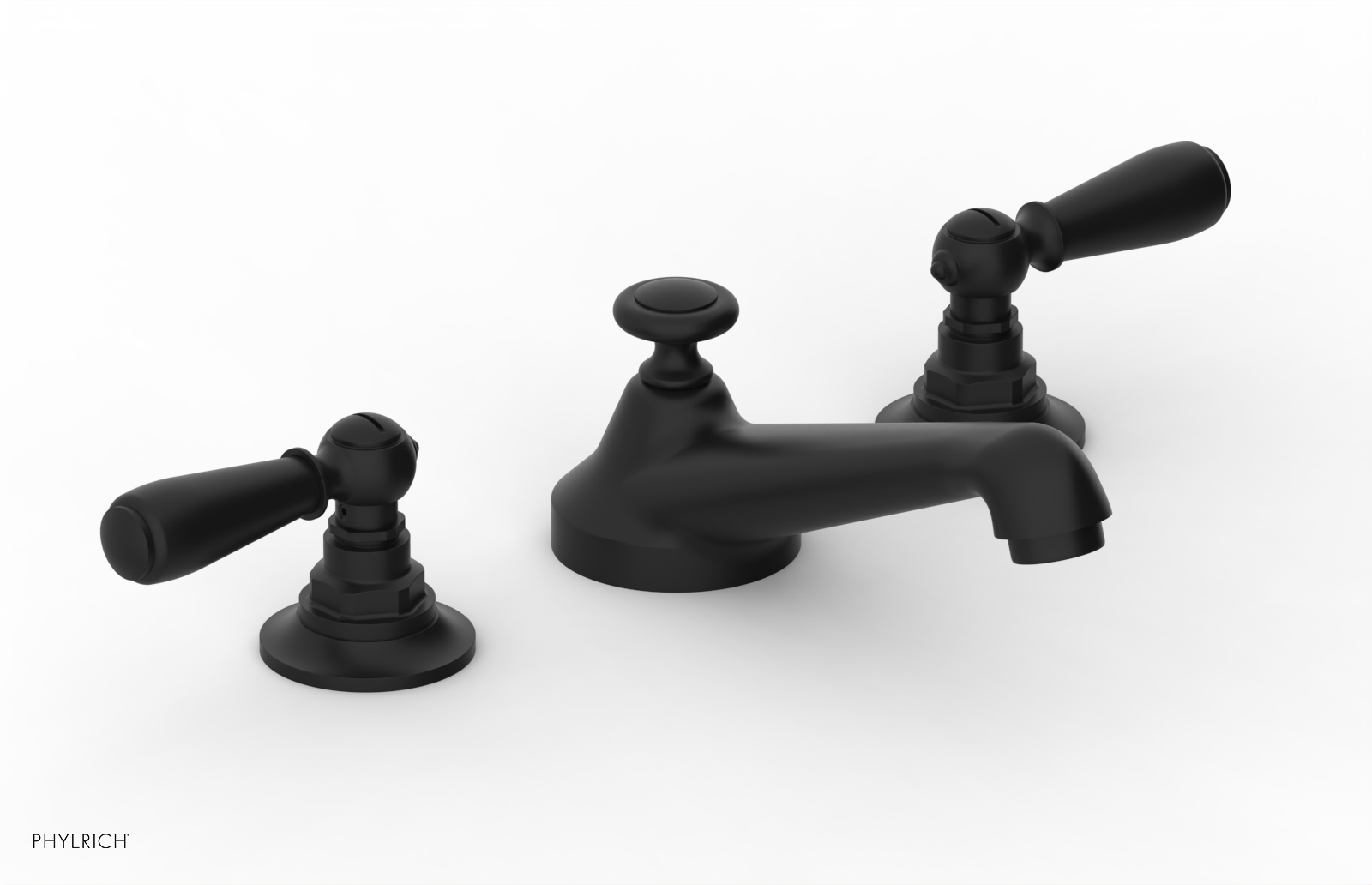 Phylrich Jamestown Low Spout Widespread Faucet with Lever Handle