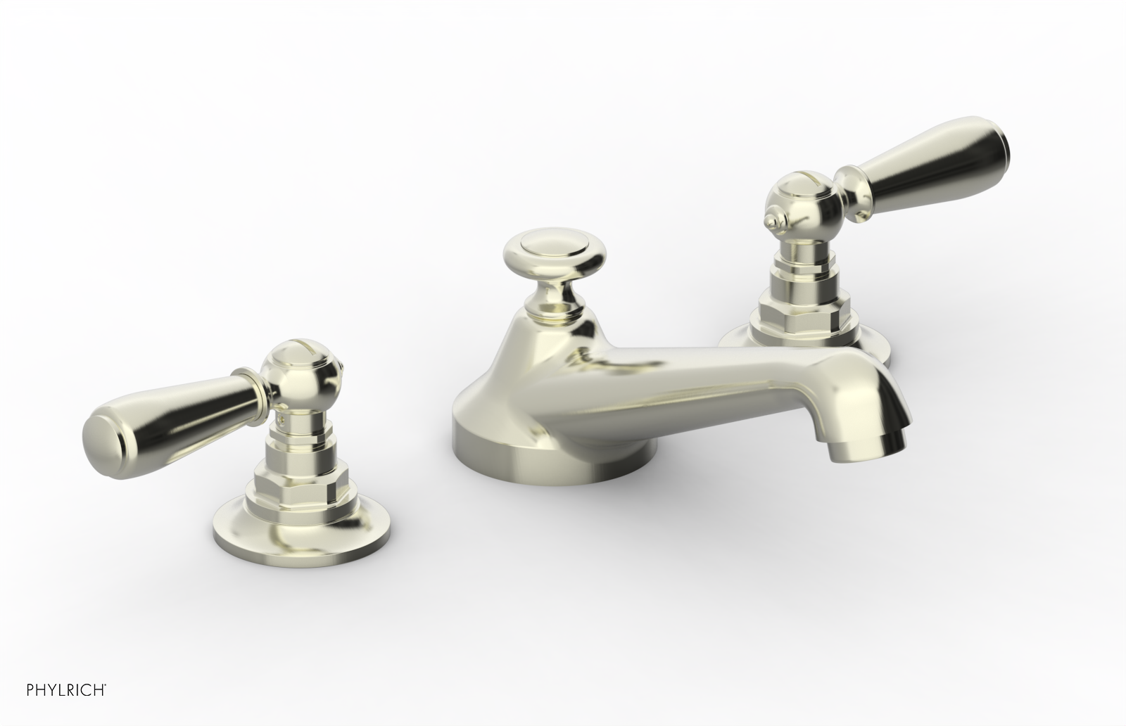Phylrich Jamestown Low Spout Widespread Faucet with Lever Handle